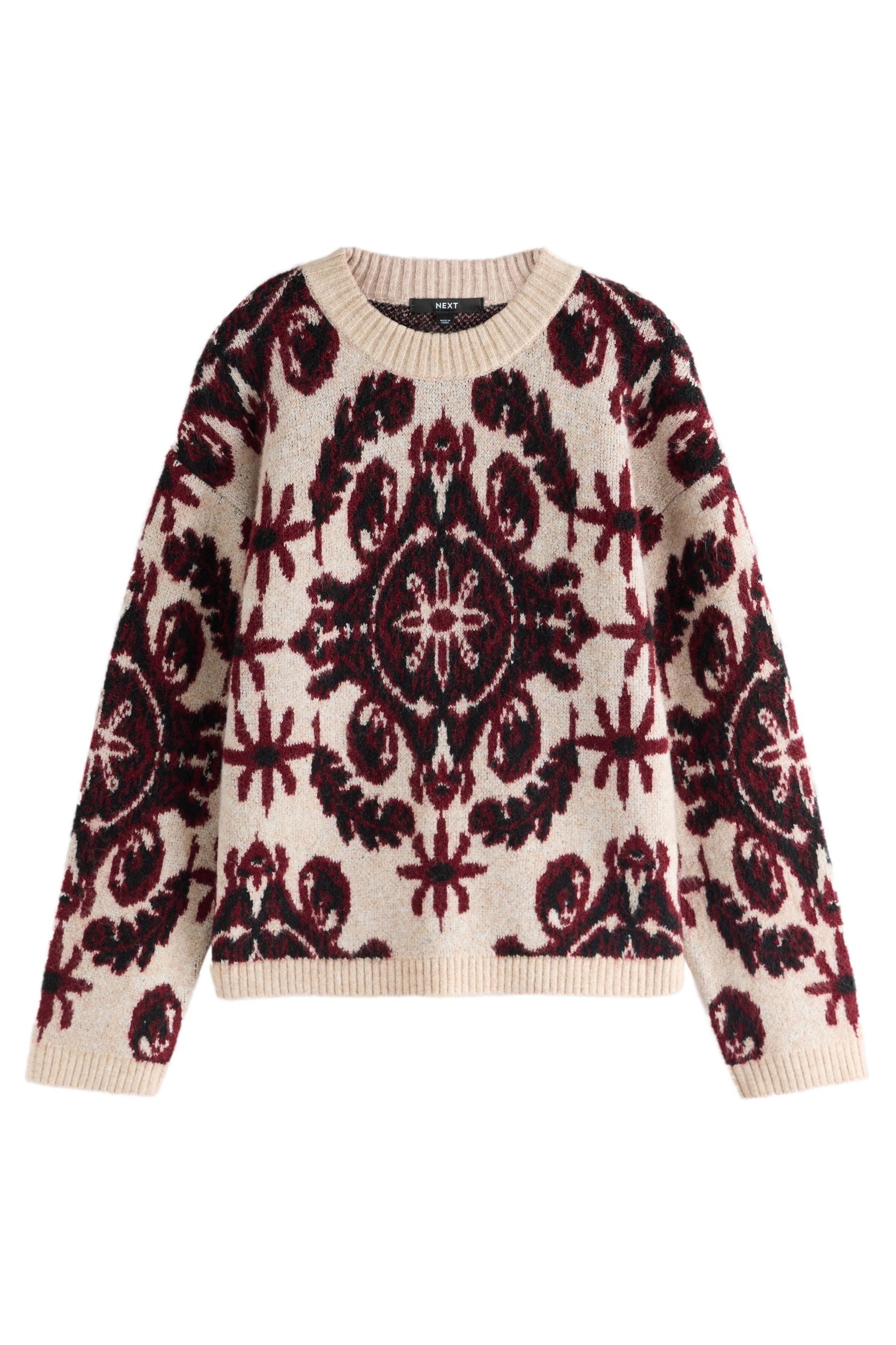 Next Rundhalspullover Statement-Rundhalspullover mit Paisley-Muster (1-tlg) günstig online kaufen