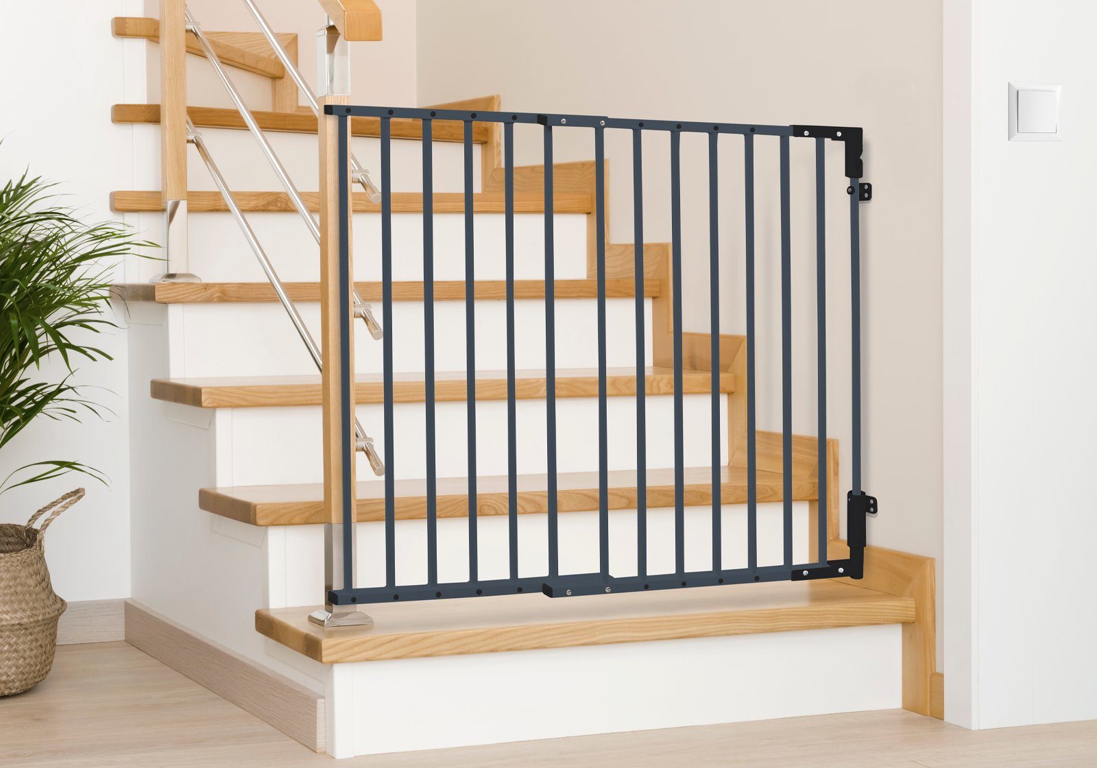 VEVOR Babygitter Treppenschutz - Verstellbares Sicherheitsgitter 65-122cm