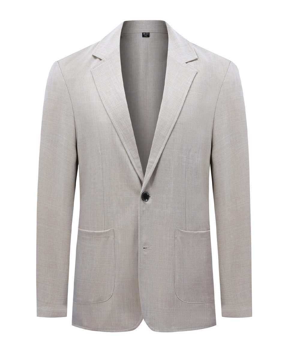 Allthemen Leinensakko mit Reverskragen Herren Anzugsakko aus gemustertem Le günstig online kaufen