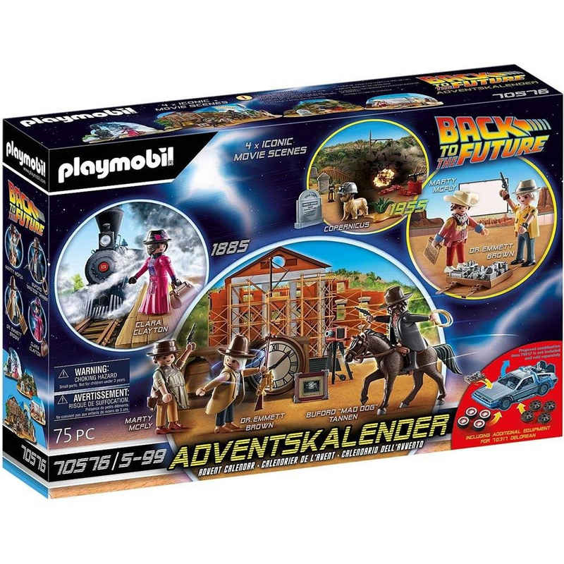 Playmobil® Adventskalender Back to The Future Part III 70576 (75-tlg), Spielwelt mit Figuren, für Kinder ab 5 Jahren