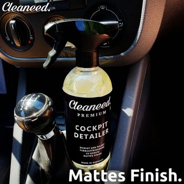 Cleaneed Premium Cockpit Detailer - Cockpitspray Cockpit-Reiniger (Made in Germany – Mattes Finish - Einfache Innenraum Reinigung und Auffrischung aller Materialien)