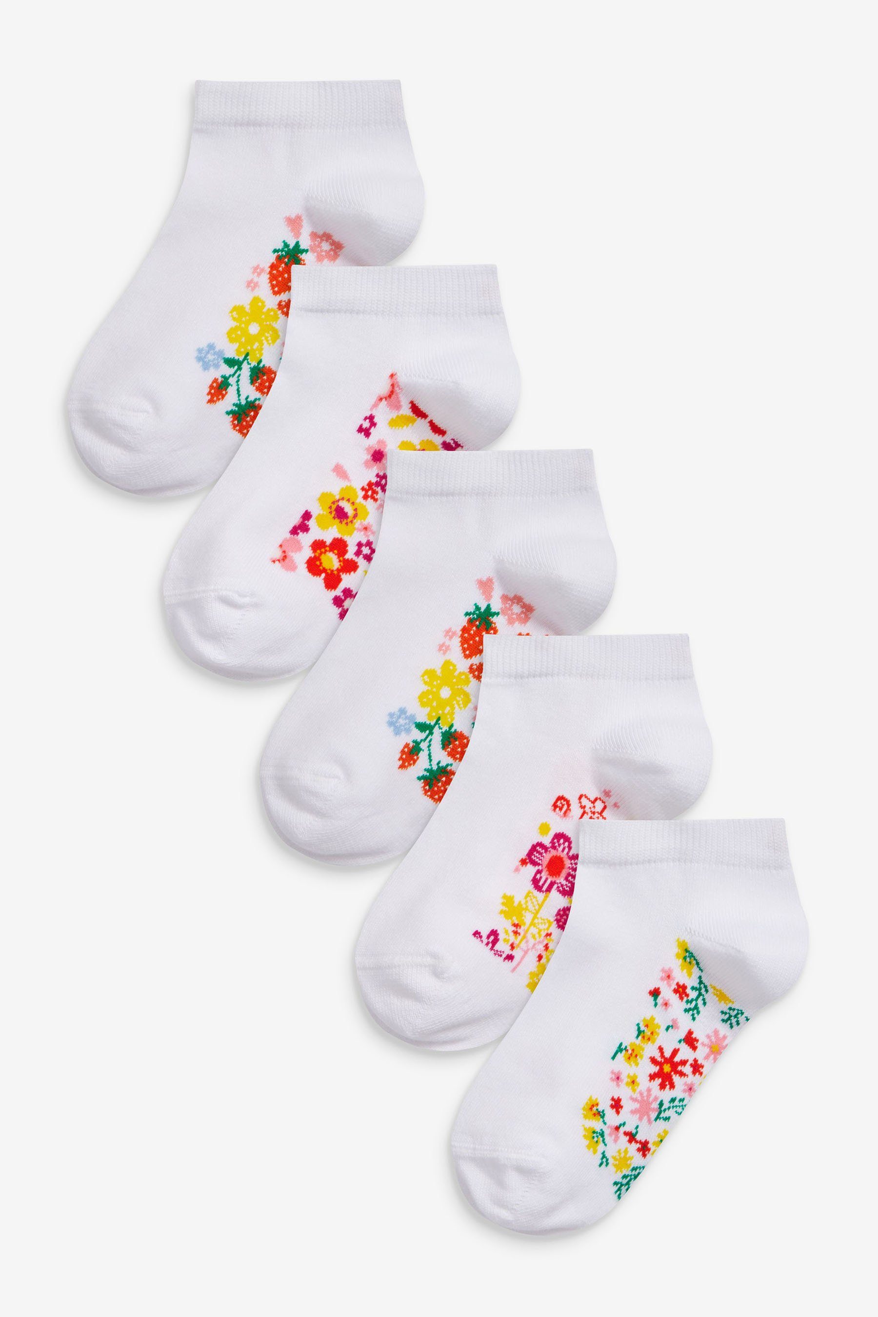 Kurzsocken Sneakersocken mit Baumwolle und Fußbett, 5er-Pack