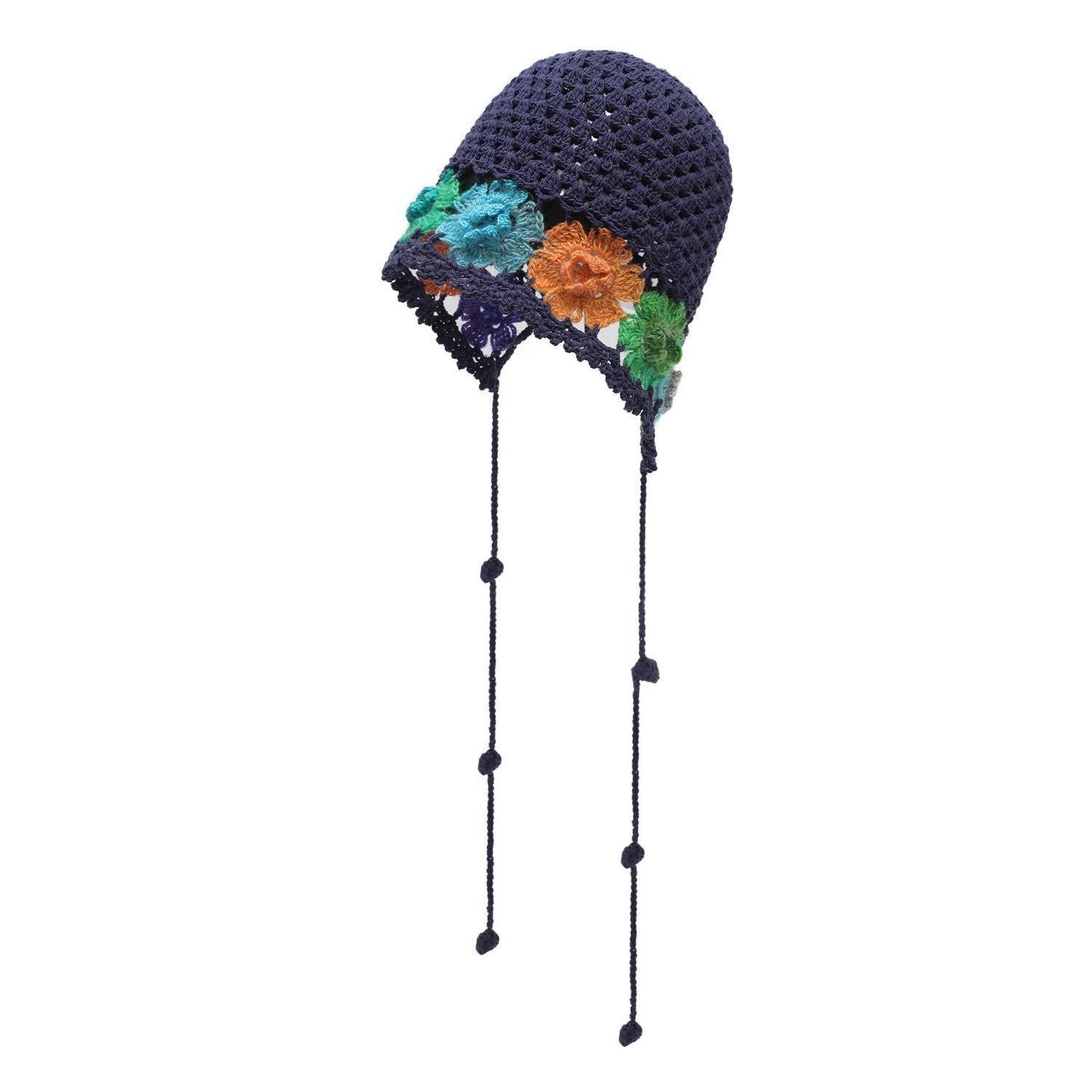 LuxusKollektion Beanie Damen Beanie Mütze Baumwolle geflochten (1-St)