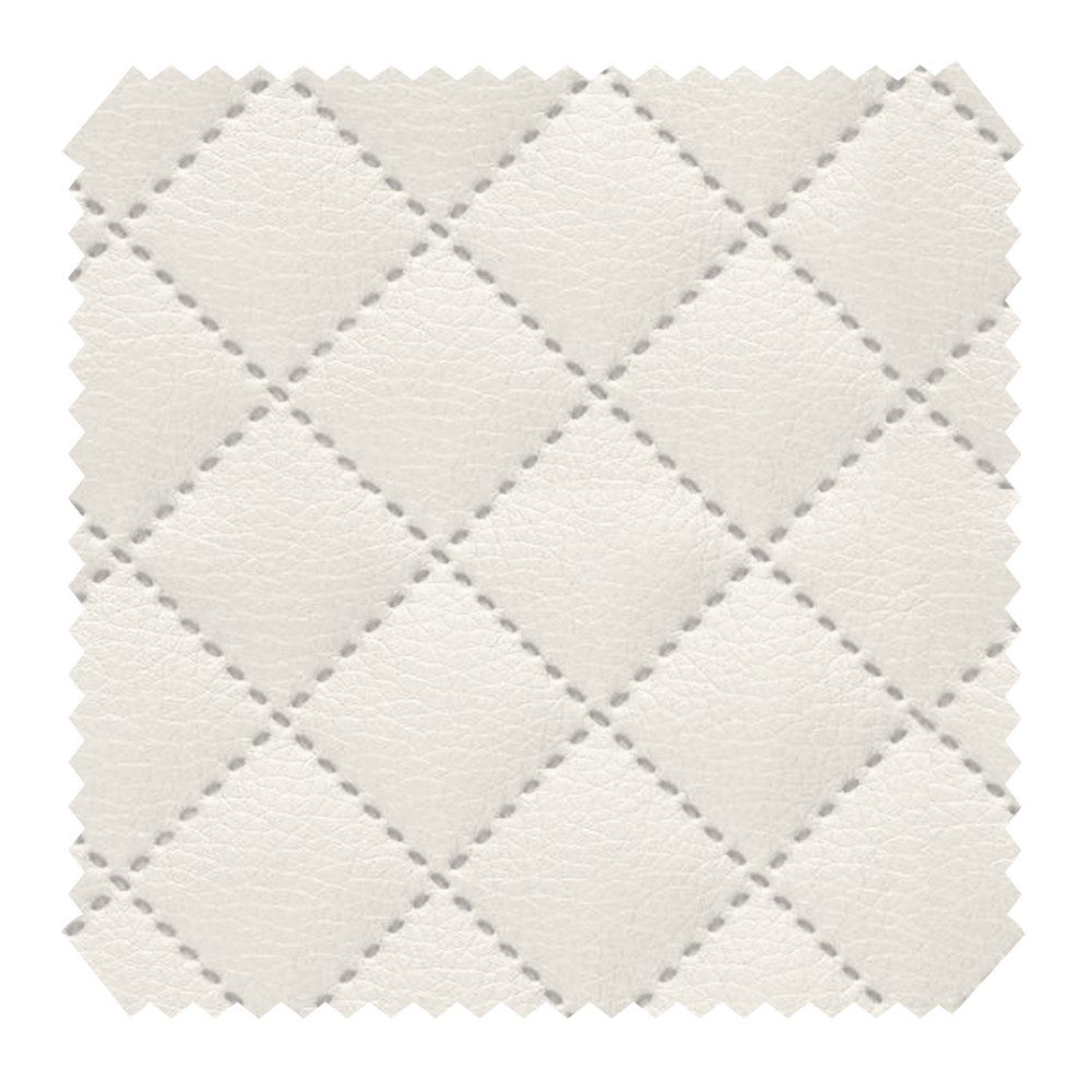 novely® Stoff SOLTAU Kunstleder - 3-lagig gesteppter Volumen-Polsterstoff mit Karo-M, Robust, Voluminös, Pflegeleicht, Meterware, 1lfm