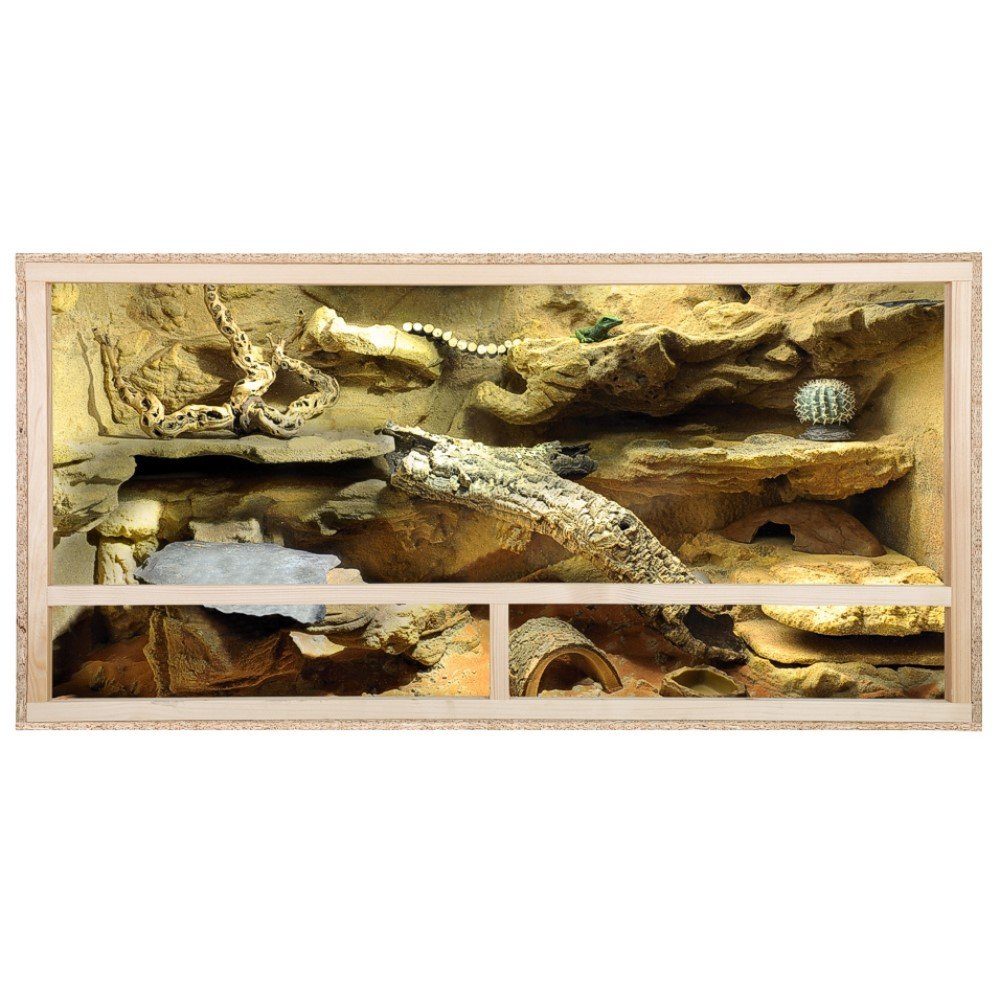 Repiterra Terrarium Schildkröten Terrarium 100x50x50 cm, wärmeisolierend - hochwertiges Holzterrarium für Landschildkröten