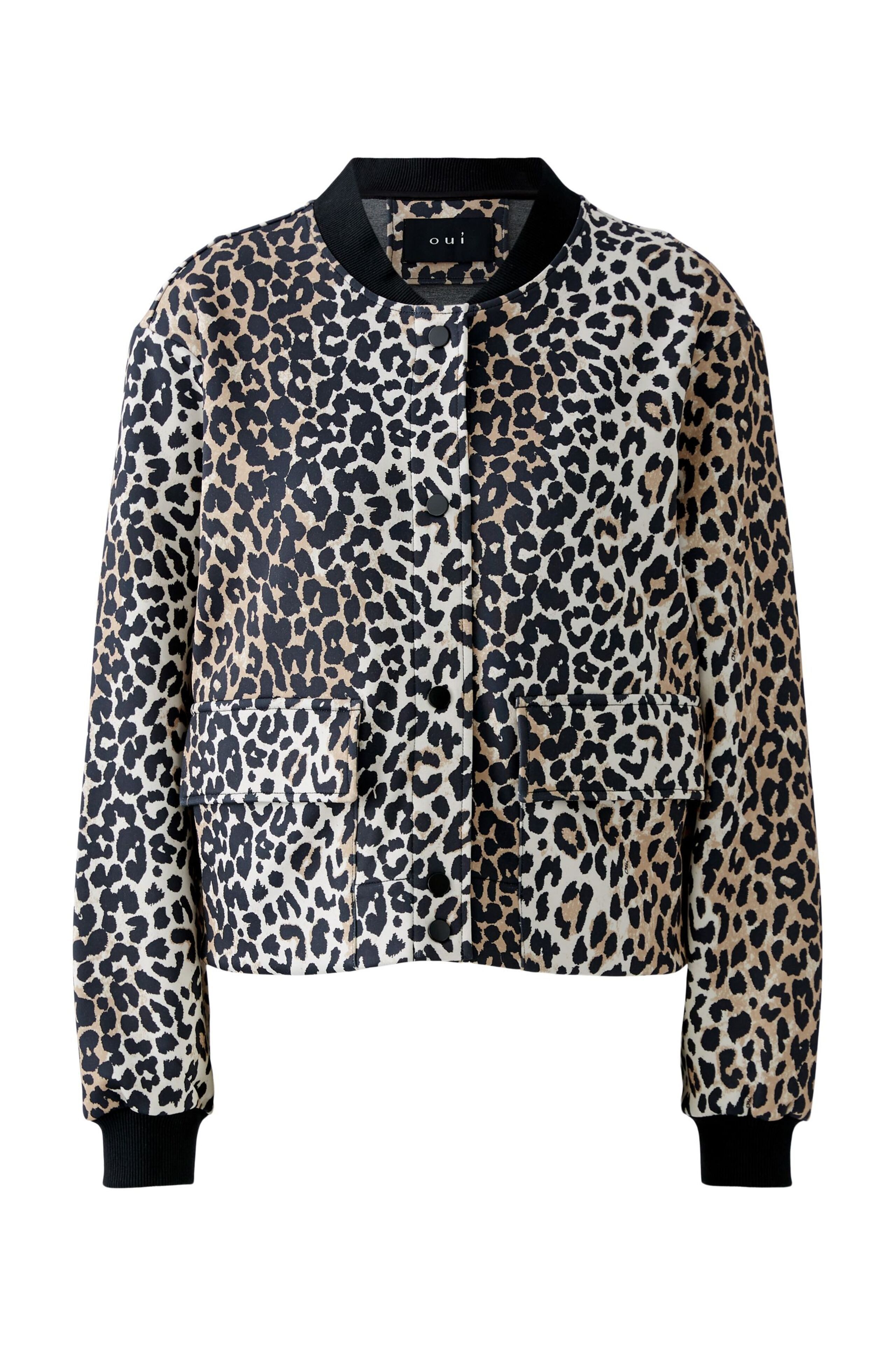 Blouson Oui Blouson Scuba Qualität Leo Print 38