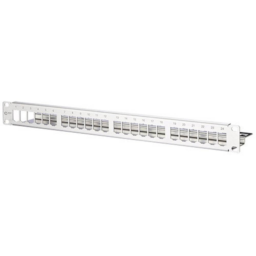 Modul 19″ Modulträger 1HE 24 Port Edelstahl Netzwerk-Patch-Panel