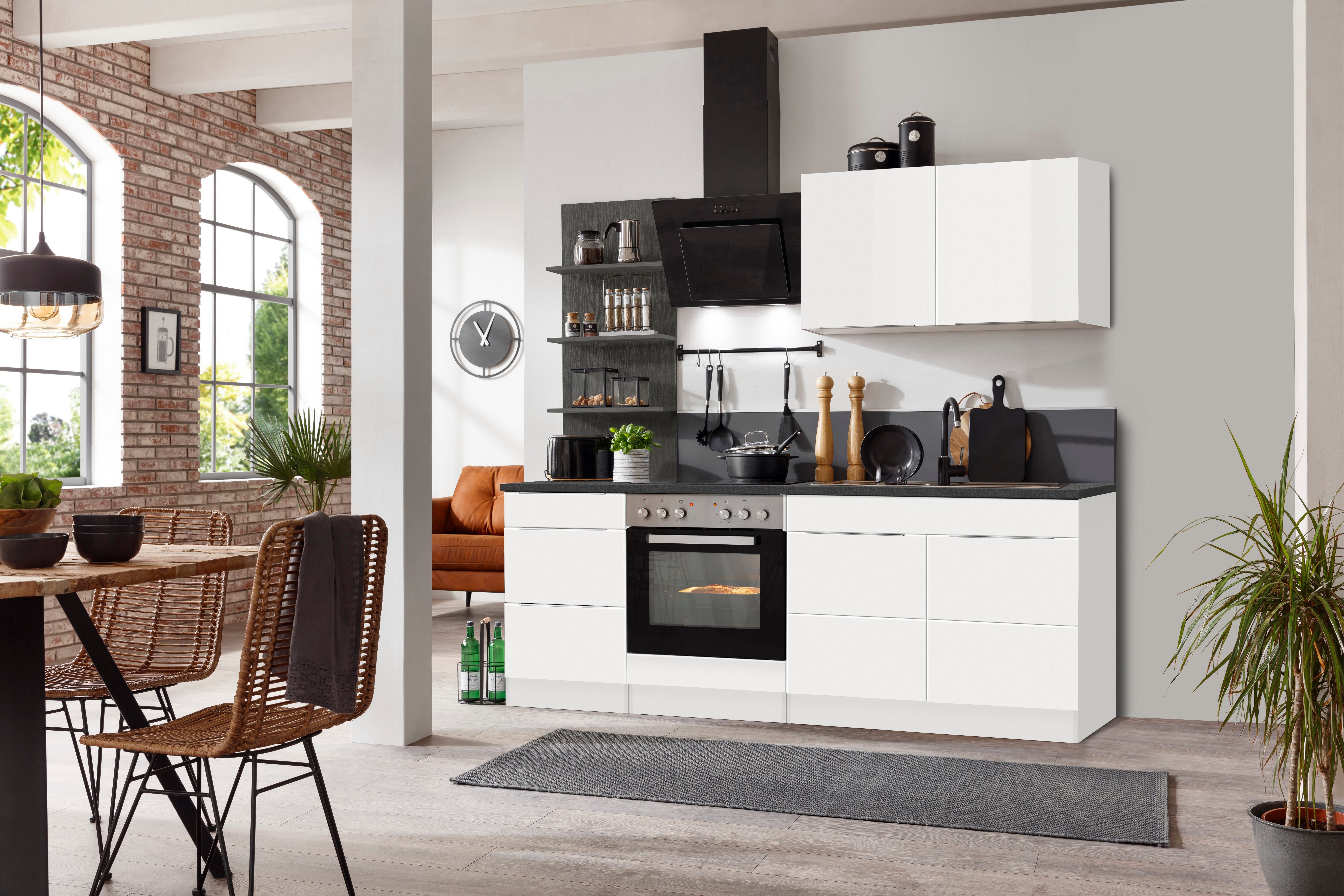 KOCHSTATION Küchenzeile KS-Brindisi, Breite 210 cm, günstig online kaufen