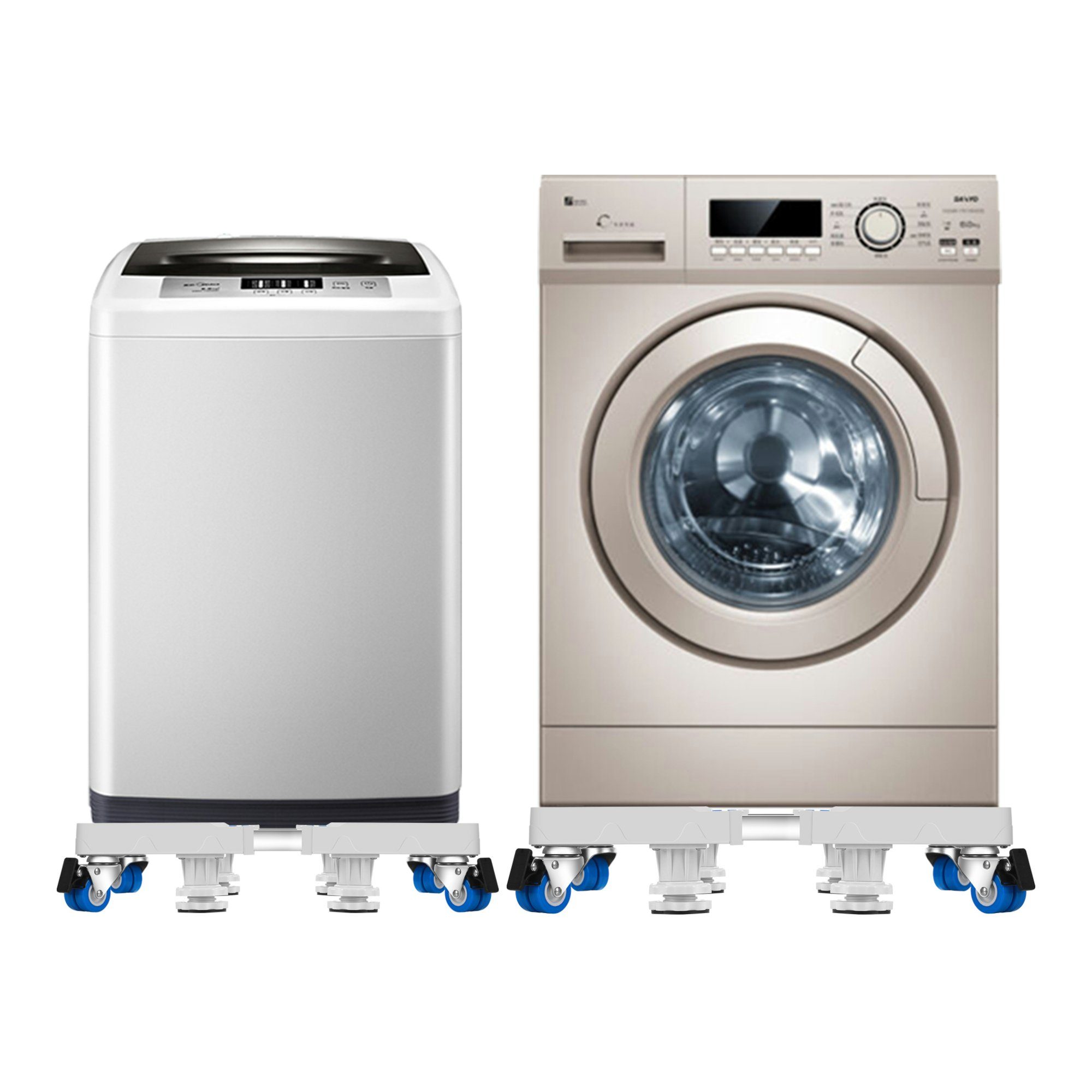 für en.casa Zubehör Waschmaschinen-Sockel Weiß Großgeräte, Waschmaschinenuntergestell, Kella
