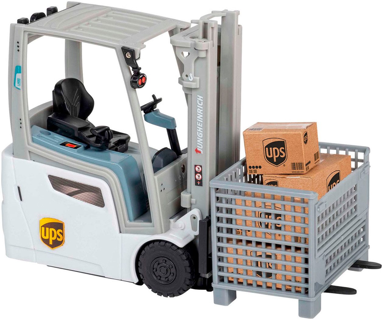 Happy People RC-Gabelstapler UPS Jungheinrich 1:16 Gabelstapler, 2,4 GHz, 29cm, mit Fernbedienung