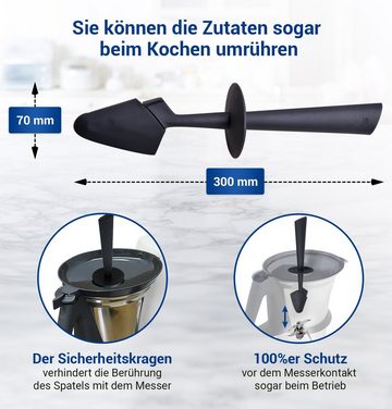 VIOKS Teigspachtel Ersatz für Vorwerk, Topfschaber Spatel für Thermomix TM21 Küchenmaschine