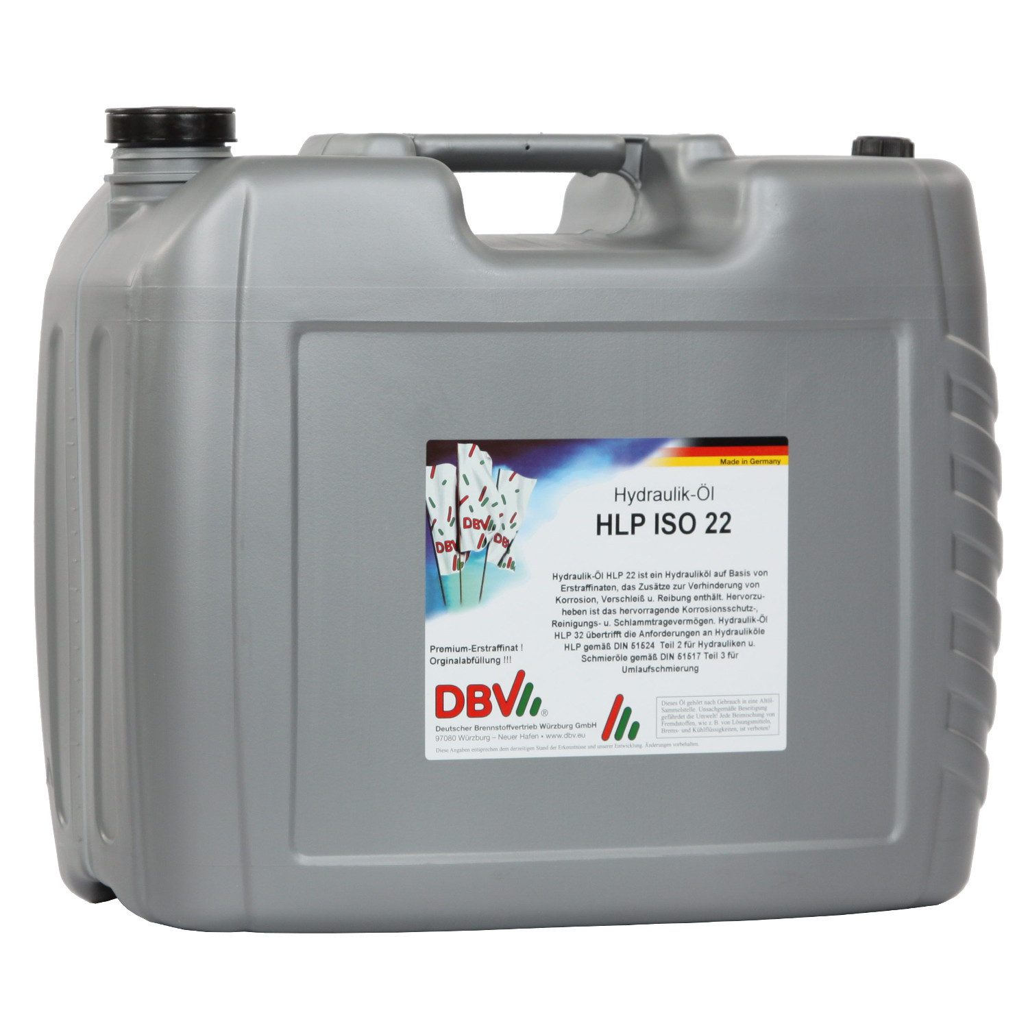 DBV Motoröl DBV-Hydrauliköl HLP ISO VG 22 20-Liter-Kanister