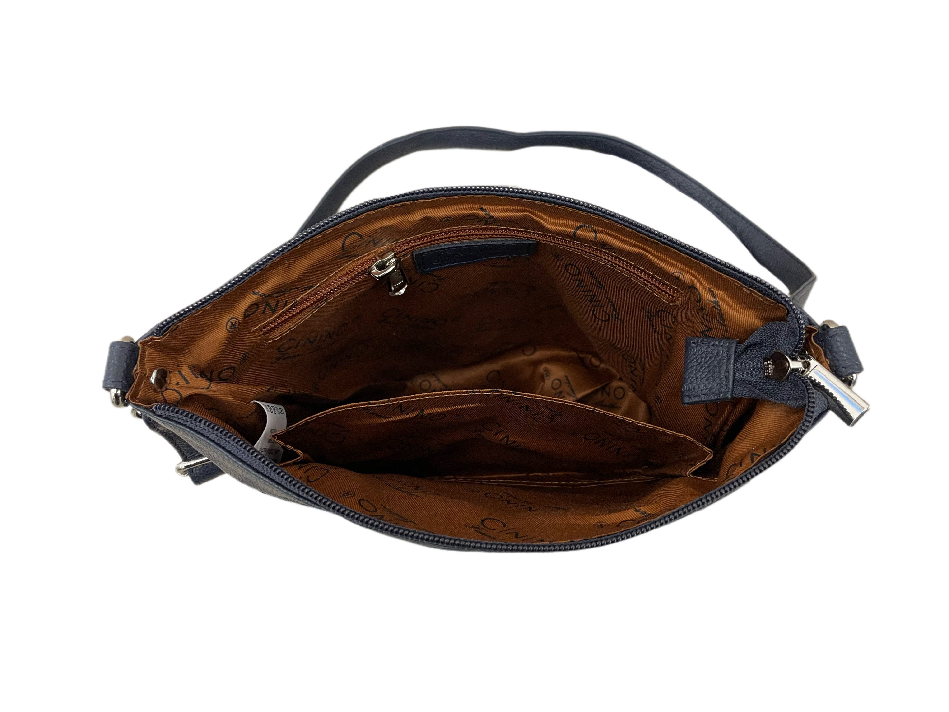 Cinino Handtasche C7022, Ledertasche Umhängetasche Rindleder