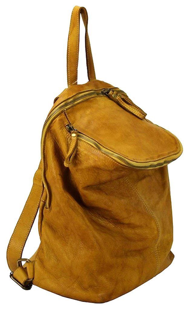 Cityrucksack Damenhandtasche Richie Designer Gelb Backpacker Schultertasche BZNA