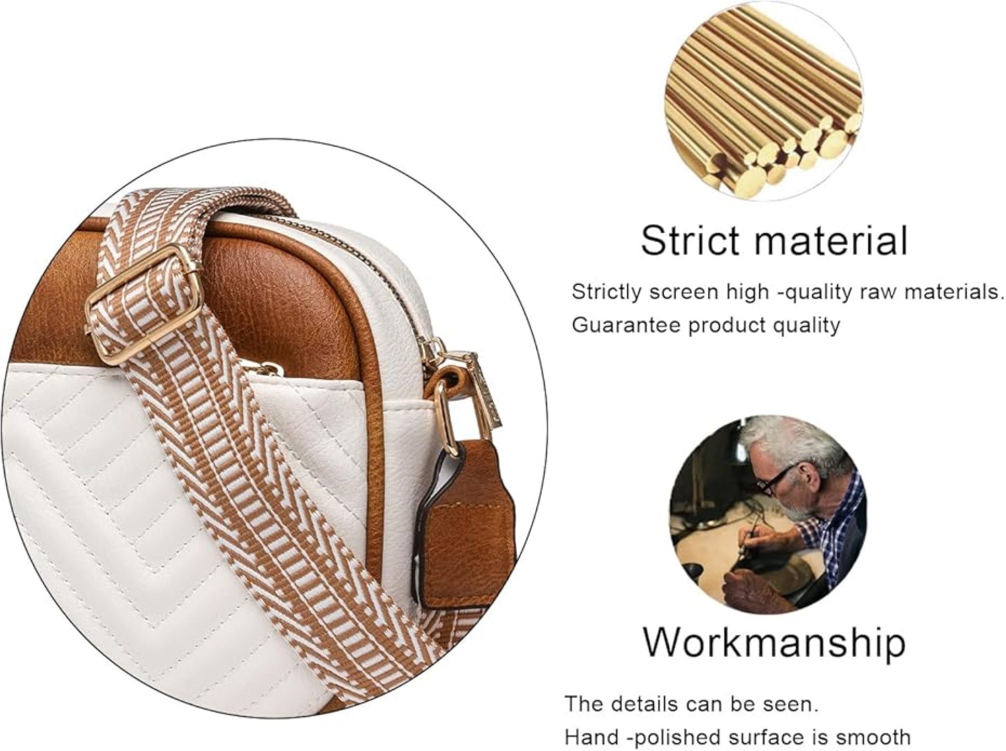 LA CUTE Umhängetasche Damen Crossbody-Tasche aus veganem Leder mit breitem günstig online kaufen