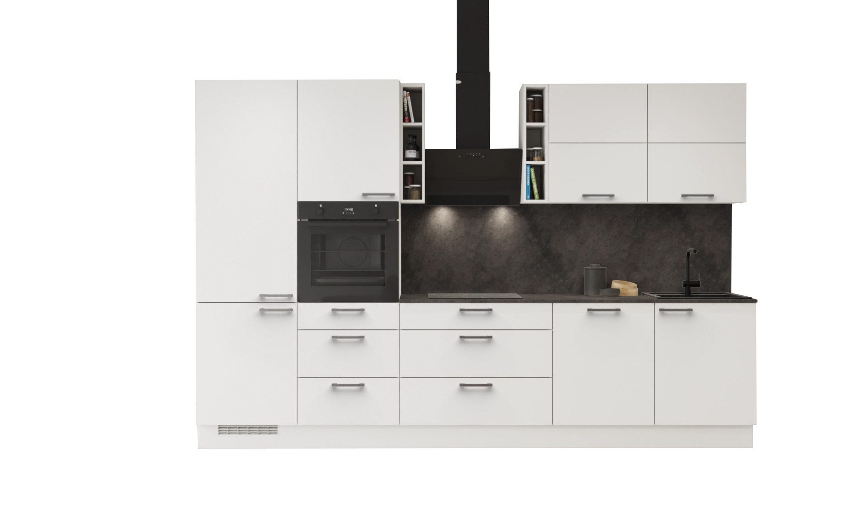 nobilia® Кухниzeile Fano, individuell anpassbar, gratis Кухниplanung mit Profis, (330 Breite), vormontiert, wahlw. mit E-Geräten, inkl. Lieferung