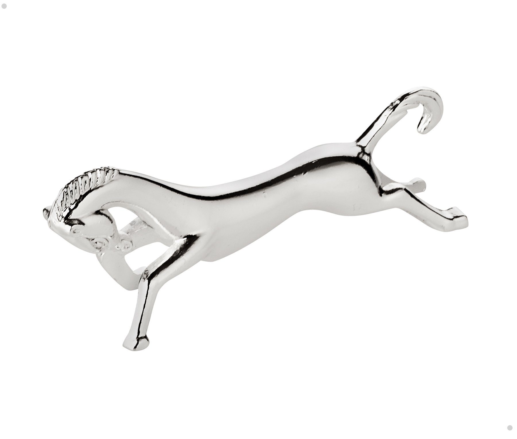 Horse, Silber-Optik, Blumentopf für den Messing Tisch, Besteckablage Messerbank-Set Messerbank aus versilbert anlaufgeschützt EDZARD mit und