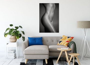 Pixxprint Leinwandbild schlanker nackter Frauenkörper, schlanker nackter Frauenkörper (1 St), Leinwandbild fertig bespannt, inkl. Zackenaufhänger
