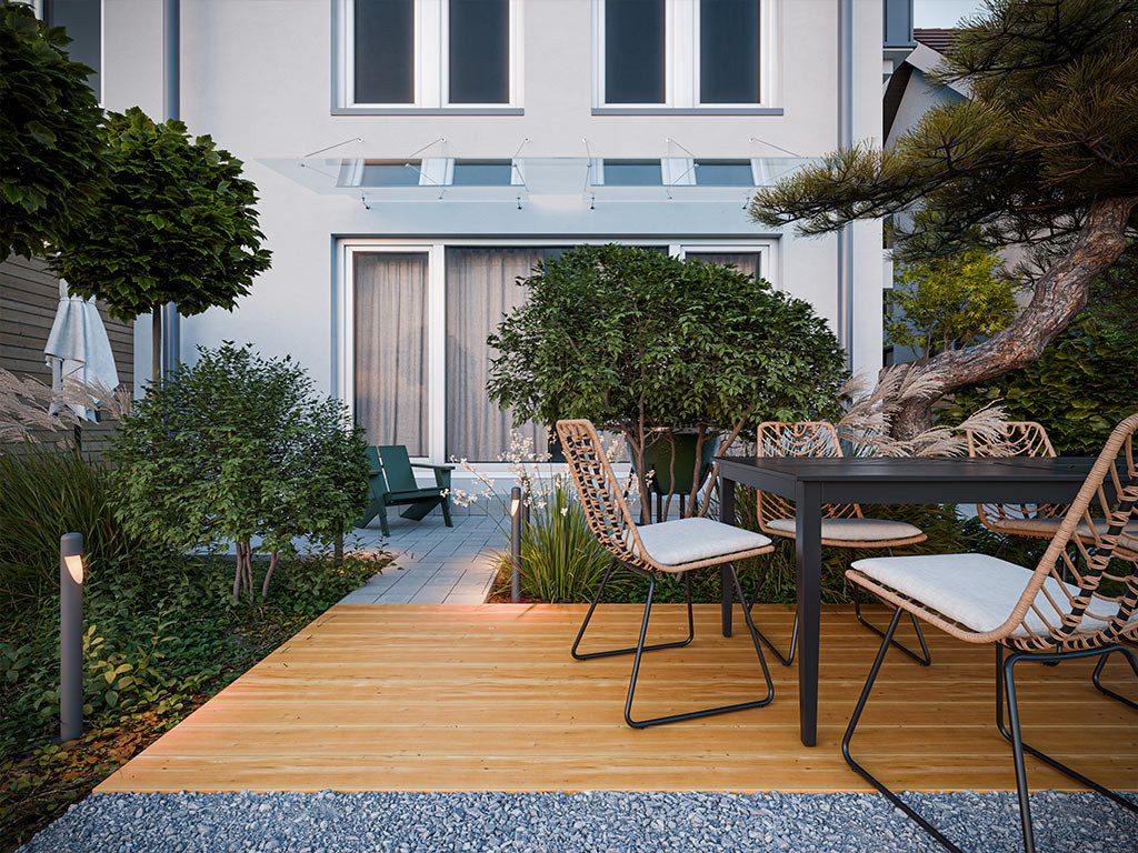 Woodtex Terrassendielen WOODTEX Holz Terrassendiele Nadelholz Hellbraun Outdoor, BxL: je 14.5x300 cm, 25 mm Stärke