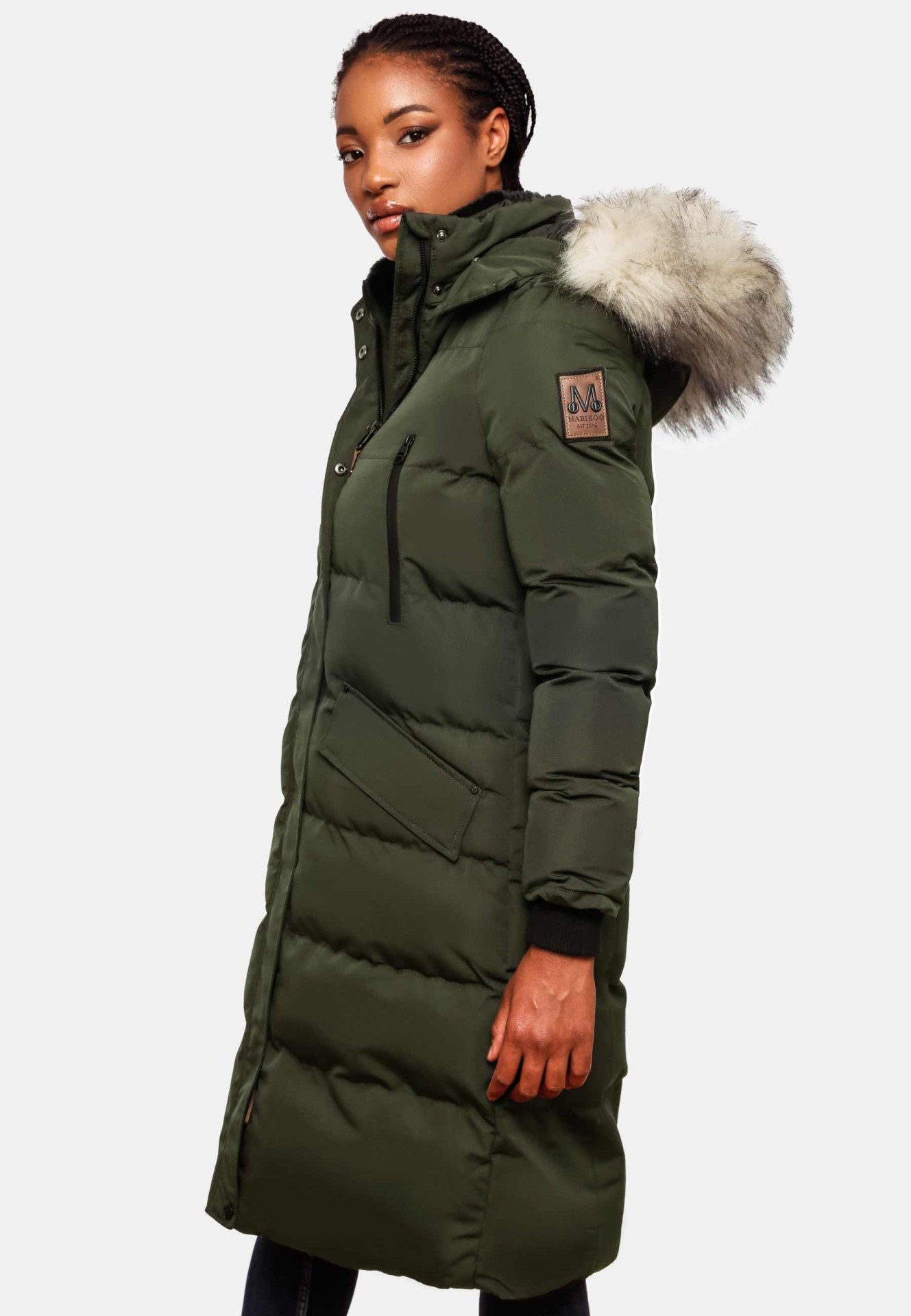 Marikoo Schneejacke langer Parka mit abnehmbarer günstig online kaufen