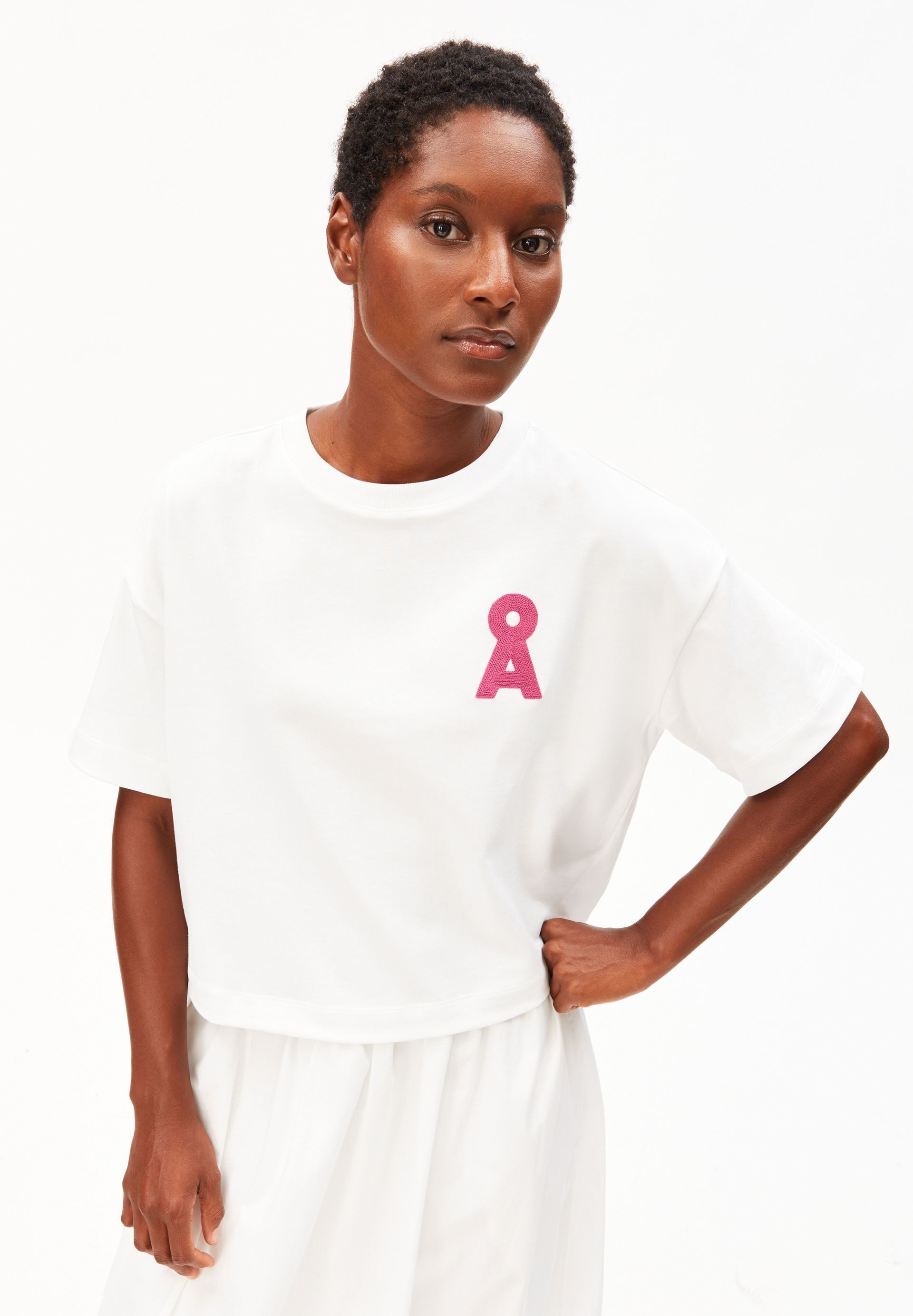 Armedangels T-Shirt ALBERTARAA T-Shirt aus recyceltem Baumwoll Mix Loose Fit