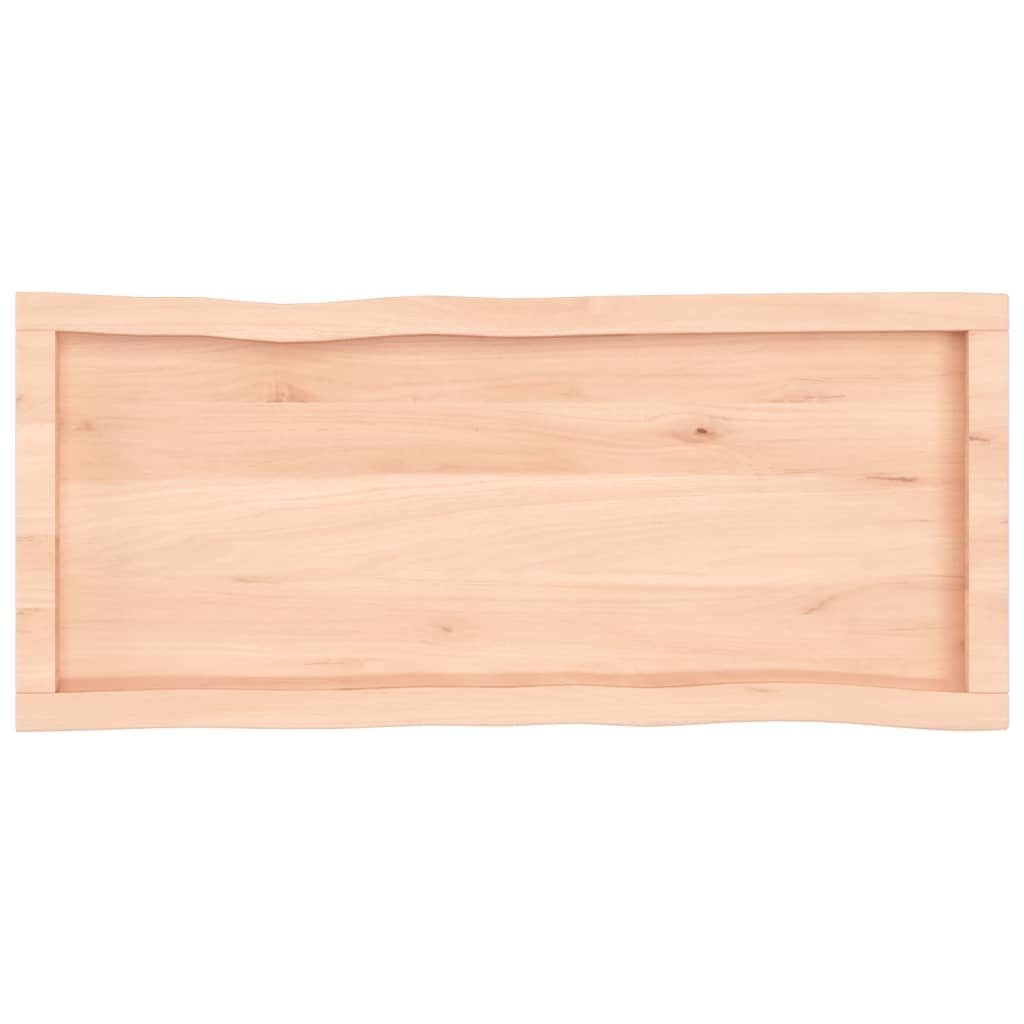 Tischplatte cm St) furnicato Massivholz 100x40x(2-6) (1 Unbehandelt Baumkante