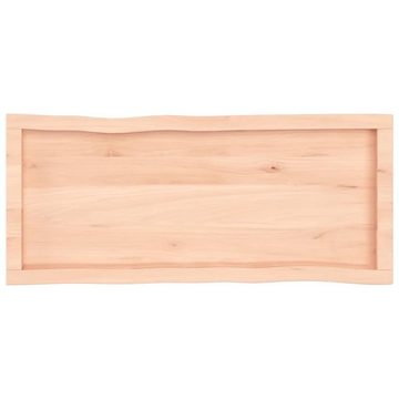 furnicato Tischplatte 100x40x(2-6) cm Massivholz Unbehandelt Baumkante (1 St)