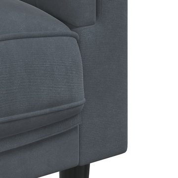 vidaXL Sofa Sofa mit Kissen 2-Sitzer Dunkelgrau Samt