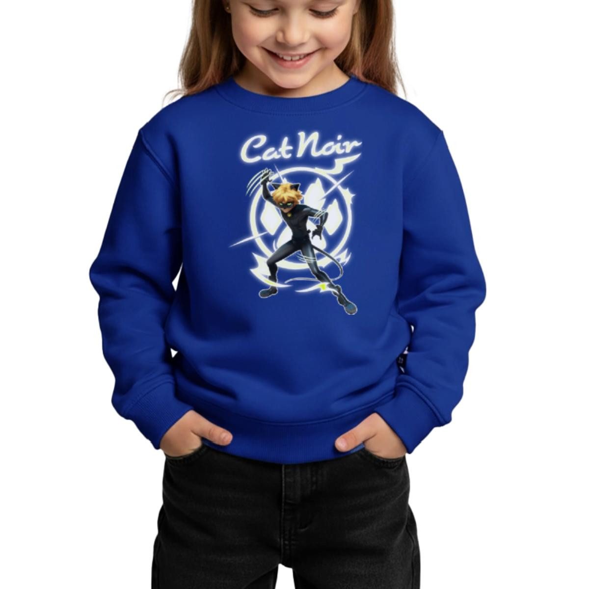 Sweatshirt Miraculous Cat Noir Adrien Superheld Kinder Premium Pullover