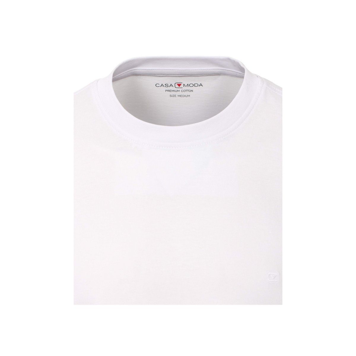 CASAMODA T-Shirt weiß (1-tlg) regular
