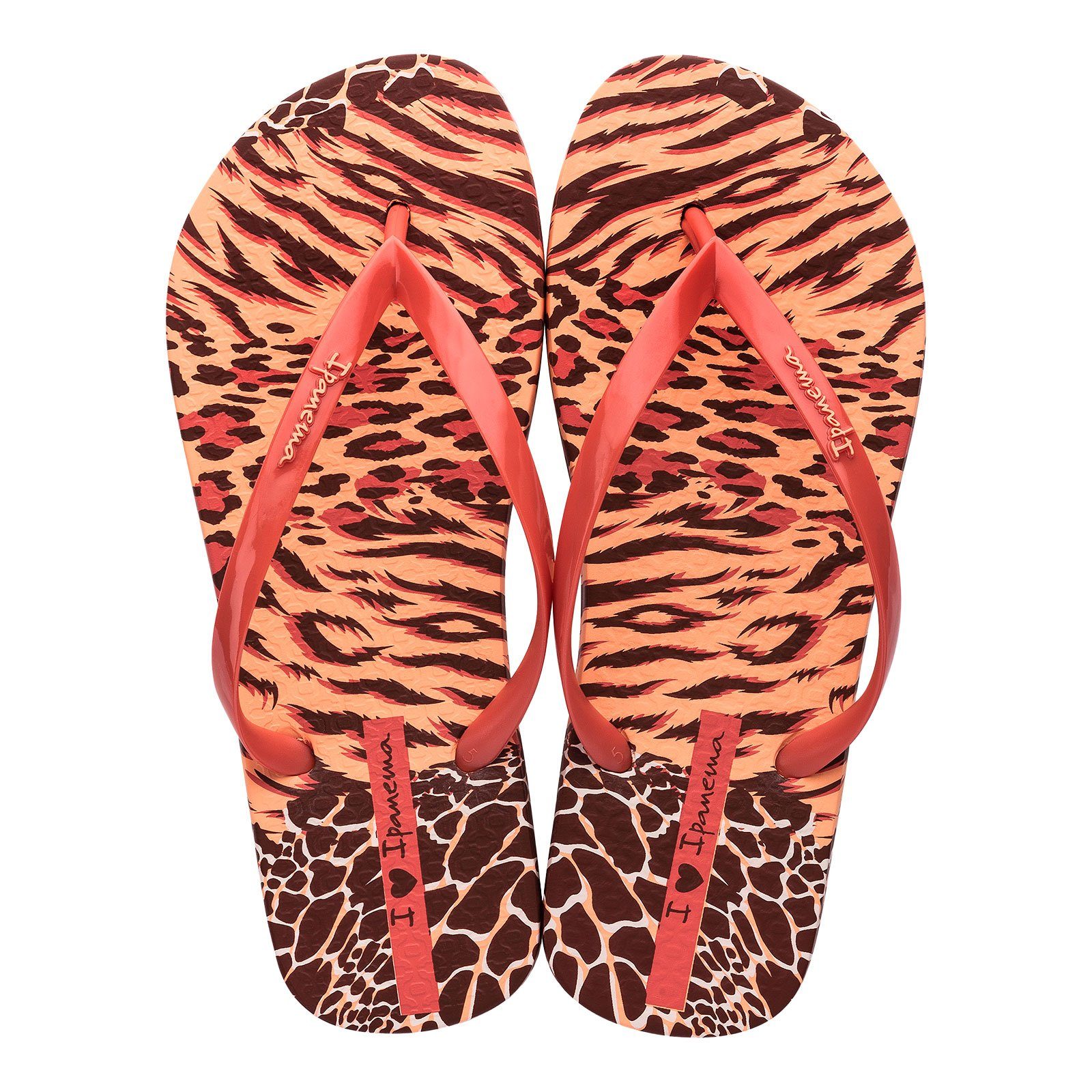 Ipanema Animale Print II Zehentrenner mit farbenfrohen Prints AJ139 orange / beige