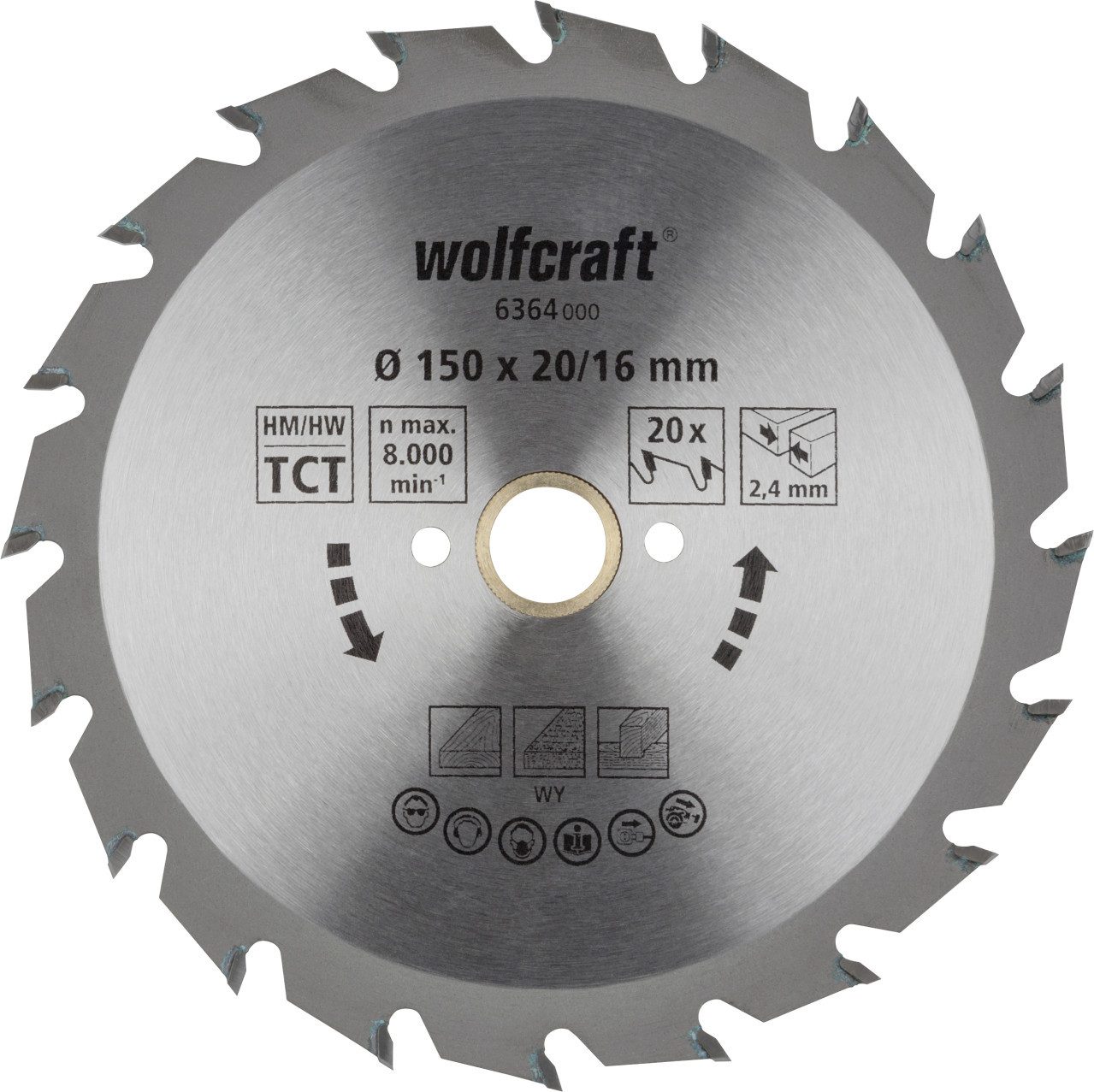 Wolfcraft Kreissägeblatt Wolfcraft Kreissägeblatt Ø 150 mm Bohrung Ø 20 mm