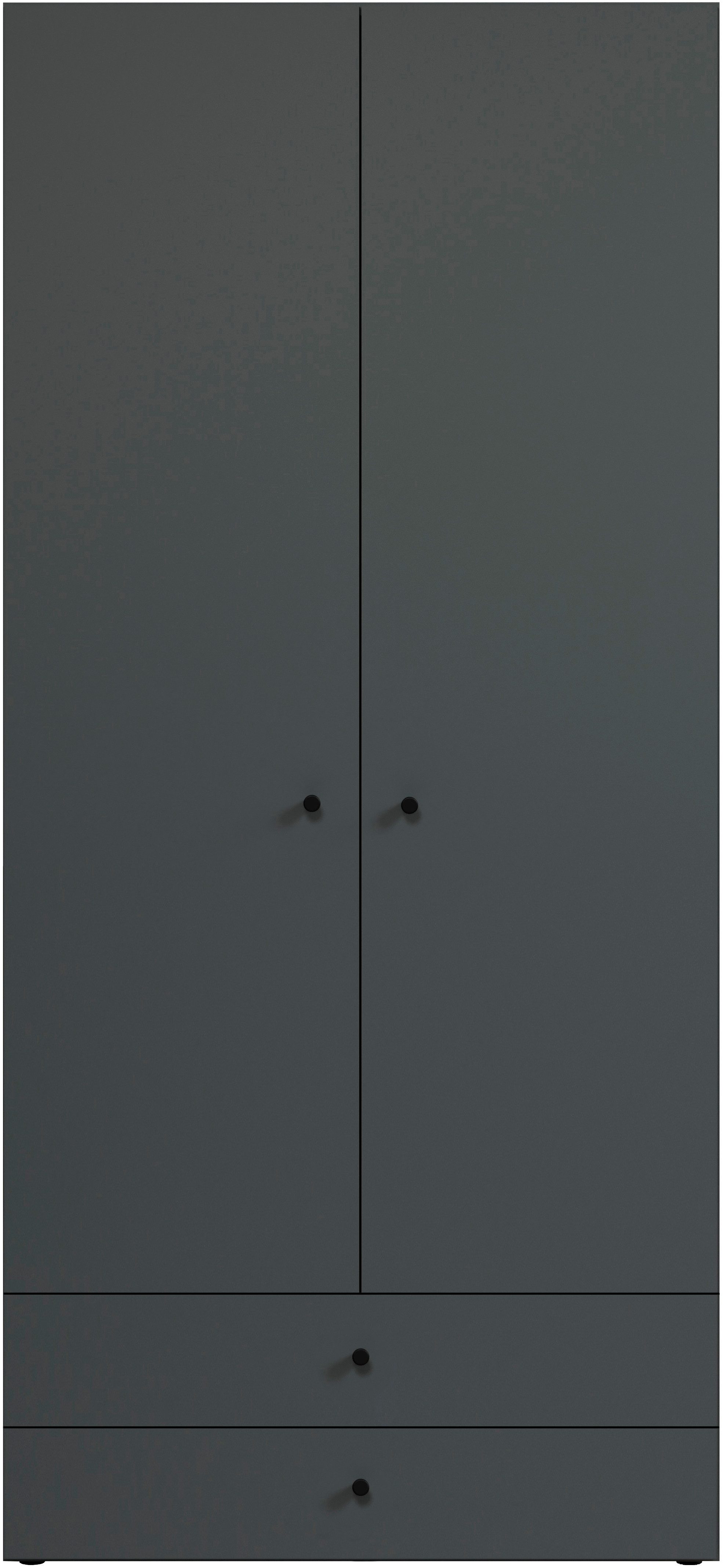 INOSIGN Kleiderschrank Jersey Schlafzimmerschrank Garderobe Schrank (1-St., Drehtürenschrank mit modernen Griffen Otto´s Choice) Drehtürenschrank mit 2 Schubladen - (B/T/H) 85/52/176 cm