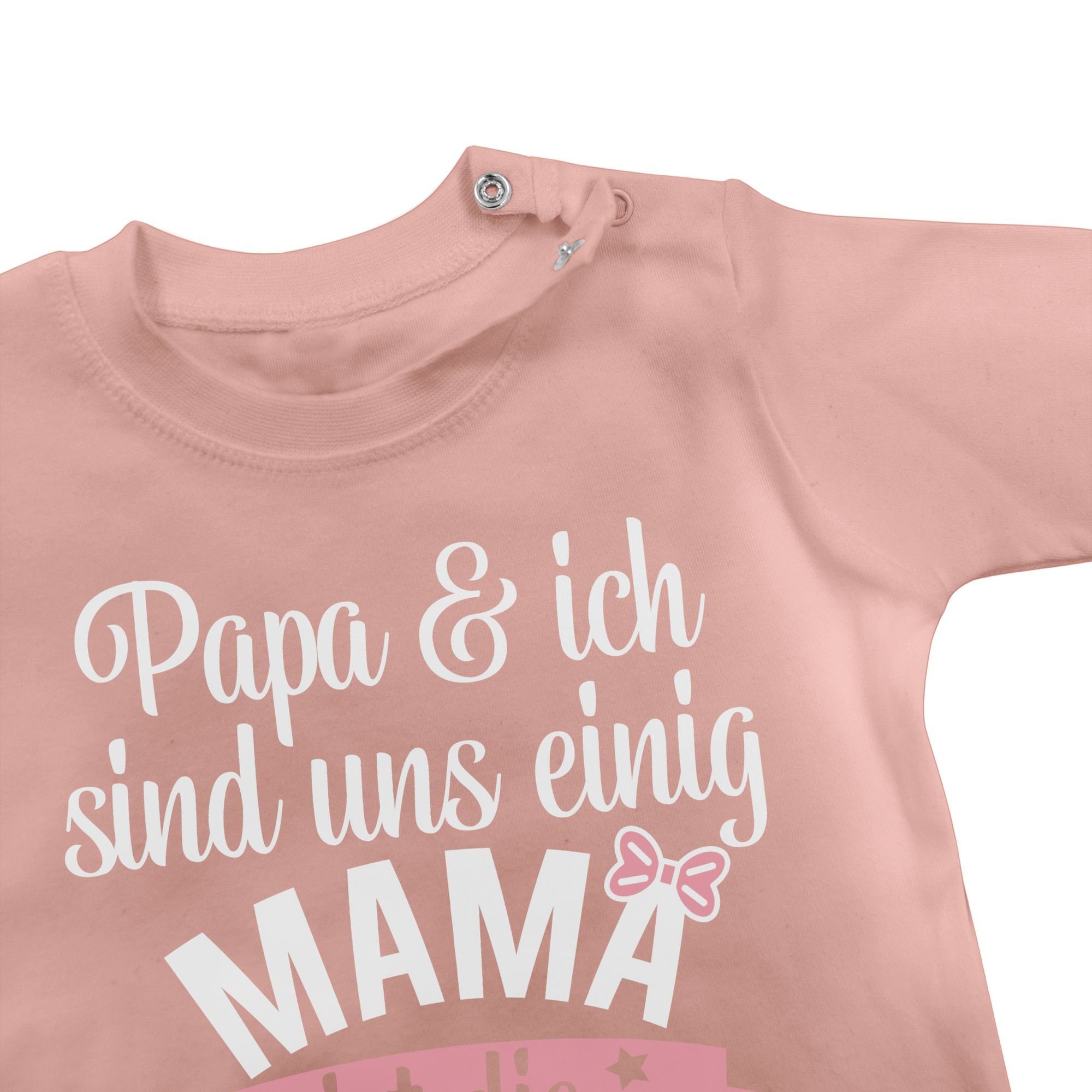Weltbeste die Muttertagsgeschenk beste Shirtracer Mutti T-Shirt Mama ist Babyrosa 1 I