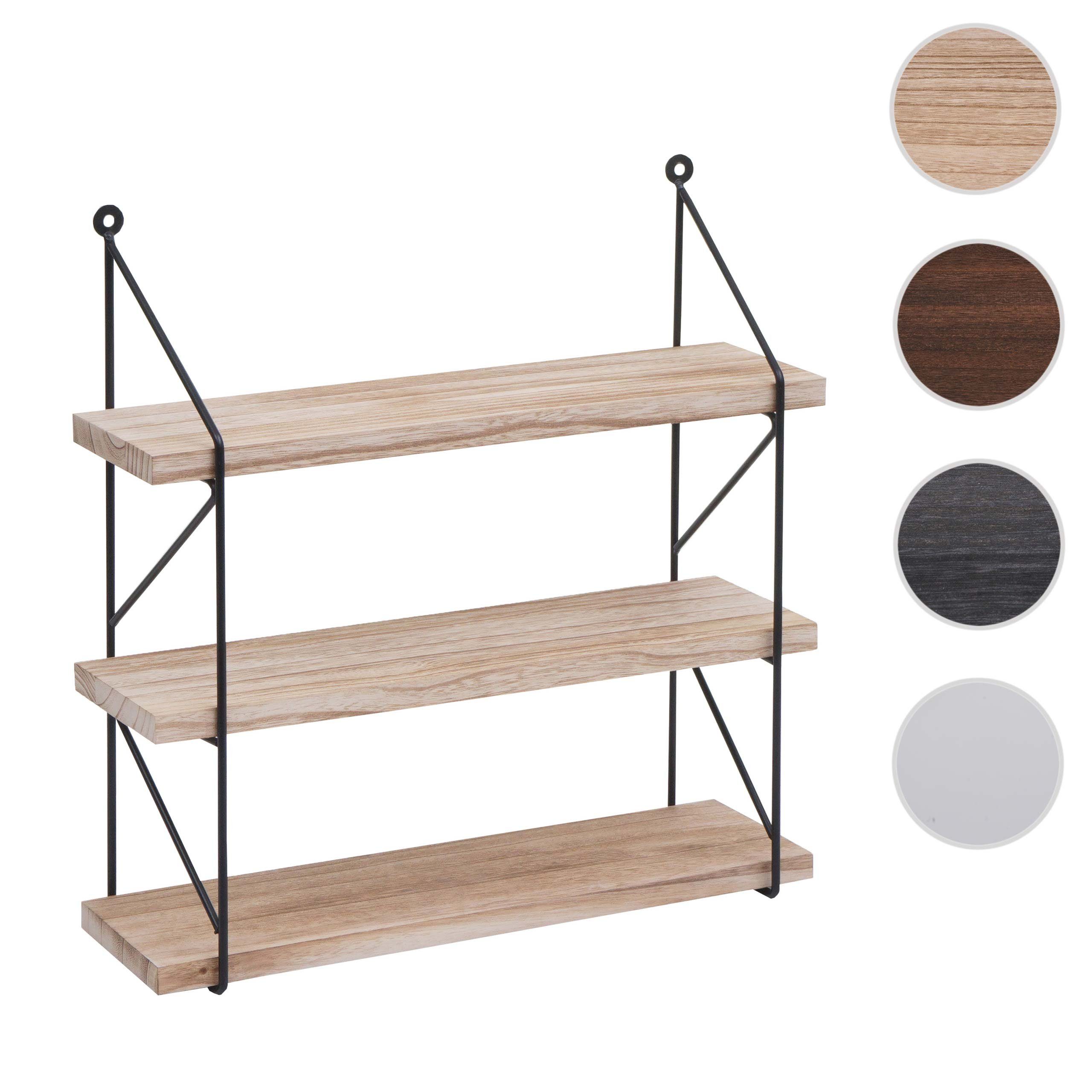 MCW Wandregal MCW-K78, Drei Regalböden, Industriedesign günstig online kaufen