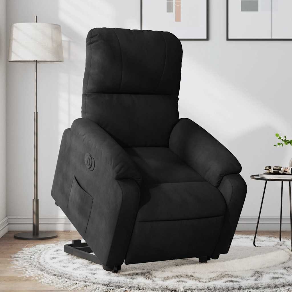 vidaXL Relaxsessel, Relaxsessel Aufstehhilfe Elektrisch Schwarz Mikrofasergewebe
