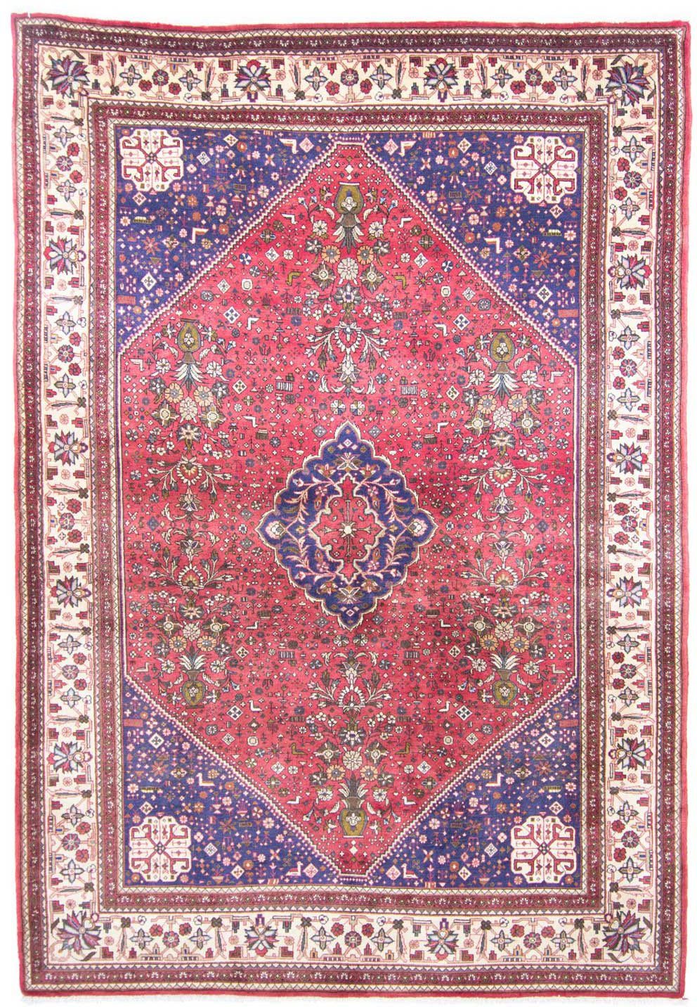 Wollteppich Abadeh Medaillon Rosso 315 x 206 cm, morgenland, rechteckig, Höhe: 10 mm, Unikat mit Zertifikat