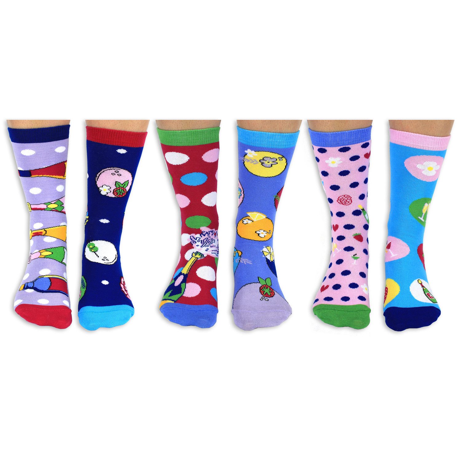 United Oddsocks Freizeitsocken Let's Brunch Oddsocks Socken in 37-42 im 6er Set