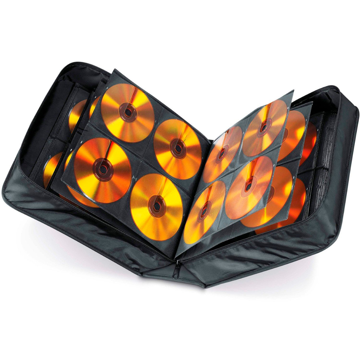 Hama CD-Hülle 304er CD-Tasche Wallet Aufbewahrung Schwarz, für 304x CD DVD Blu-Ray Disc Sleeves Case Hülle Schutzhülle Antistatik