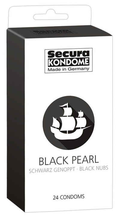 Secura Презервативи Black Pearl 24 Latex-Kondome, Transparente Kondom Verhütungsmittel Präventivmittel extra Feucht, Latex-Kondom, Spar-Packung Gummis, 24 St., für Erwachsene & Jugendliche, für gefühlsechtes Sexvergnügen, Verhütungsmittel Überzieher Präservativ Verhütung Condoms, Kondom