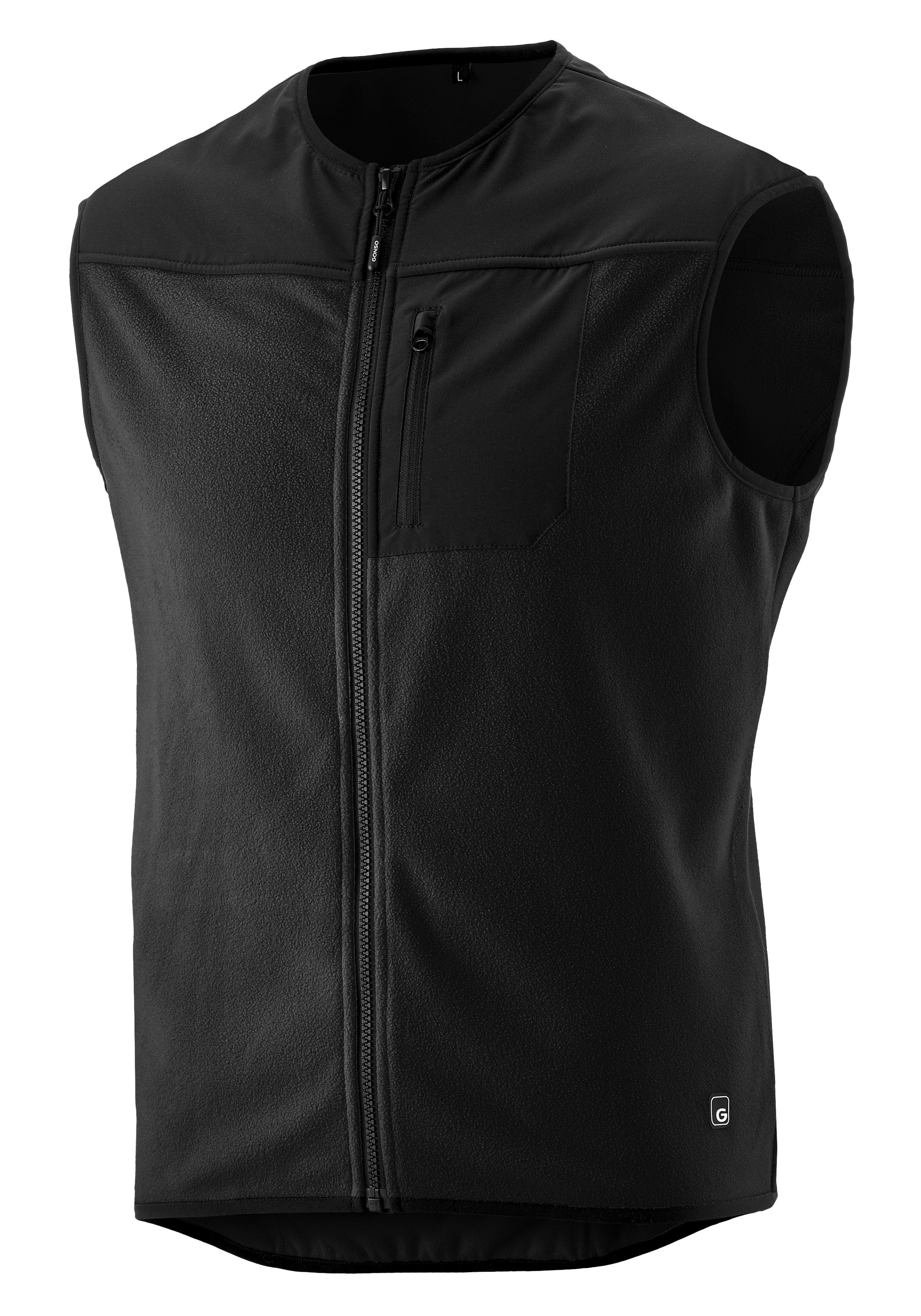 Gonso Fahrradjacke ADVENTURE VEST FLEECE Unisex Radweste, warme Fleece-Weste, integrierte Smartphone Tasche