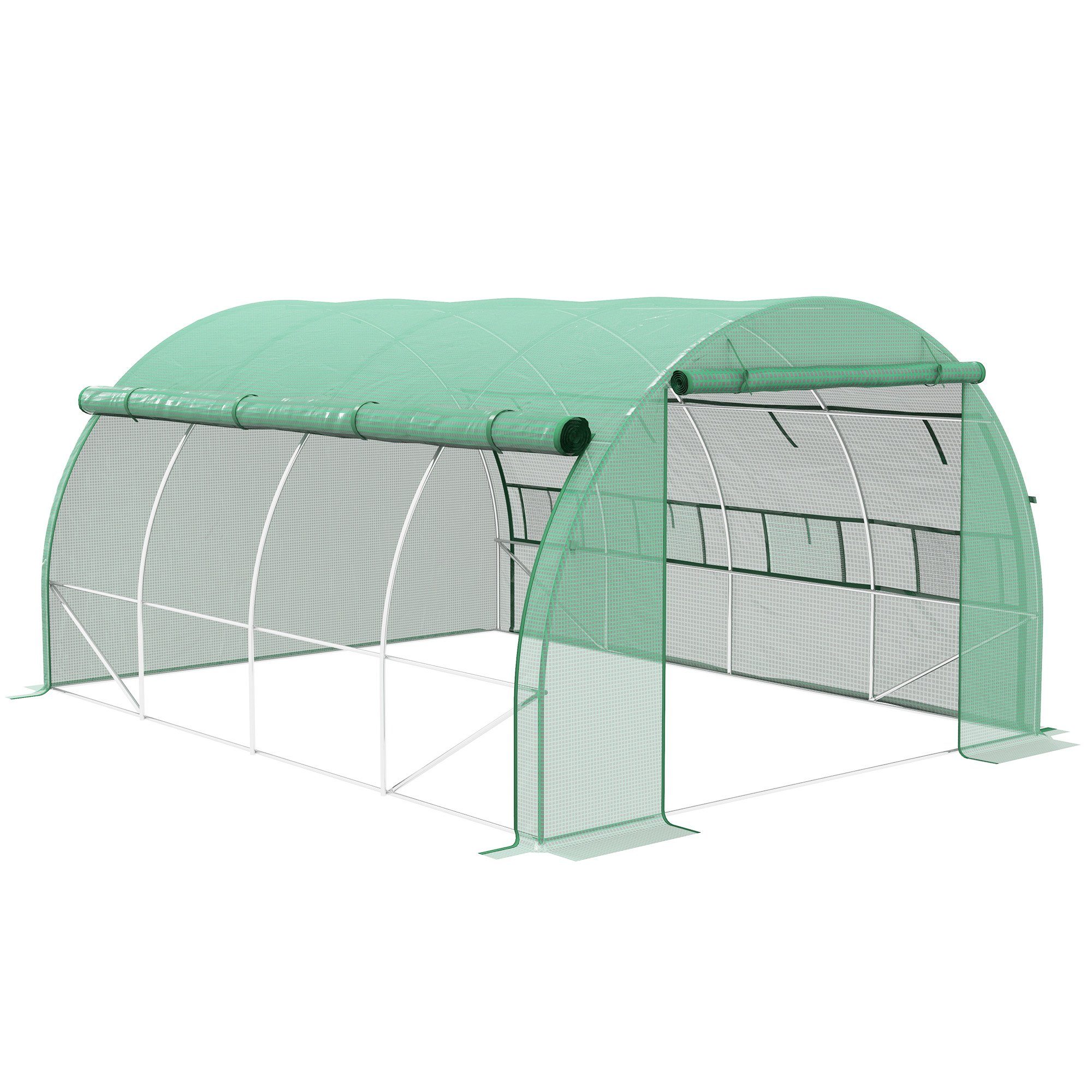 Outsunny Foliengewächshaus Treibhaus mit UV-Schutz, Seitentür, günstig online kaufen