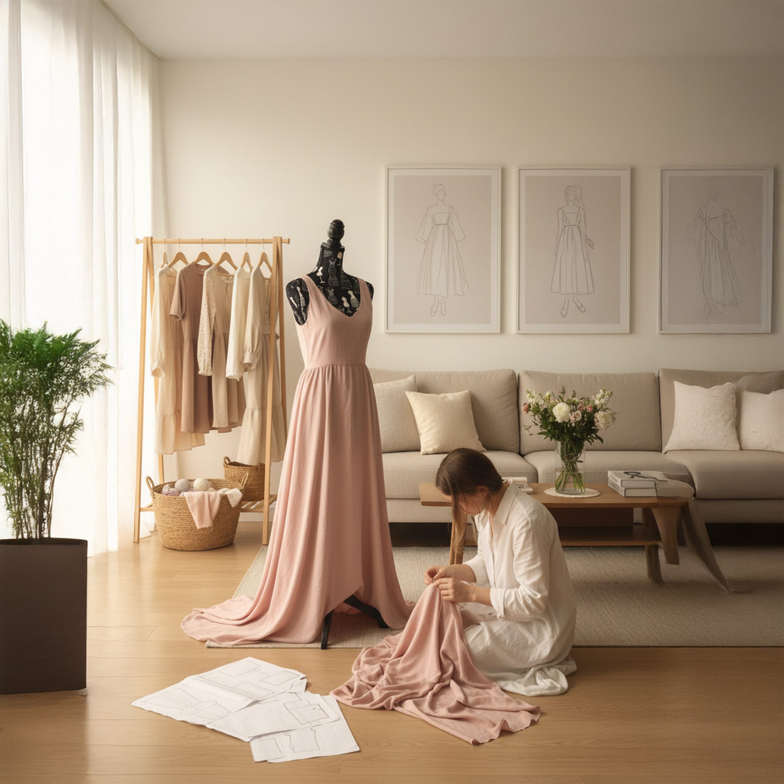 relaxdays Schneiderpuppe Weibliche Schneiderpuppe 36/38 Mode, schwarz