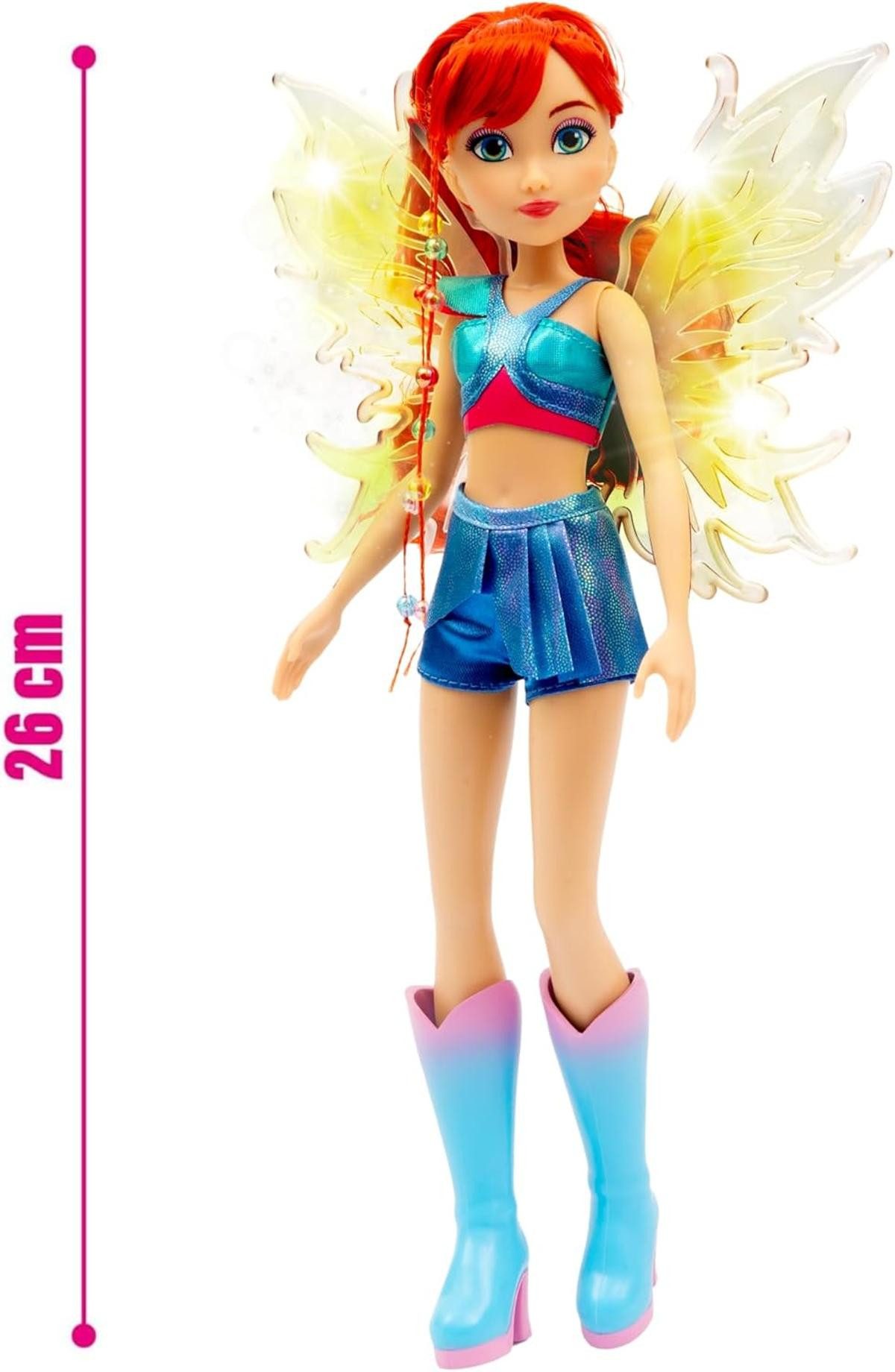 Giochi Preziosi Biegepuppe Winx Fairy Light Up Wings Doll Puppe mit leuchtenden Flügeln 27 cm 4+
