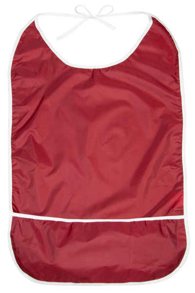 ZOLLNER Speiseschürze, Lätzchen für Erwachsene, 39 x 65 cm, 100% Polyester, Auffangtasche, mit Bindebänder, abwischbar