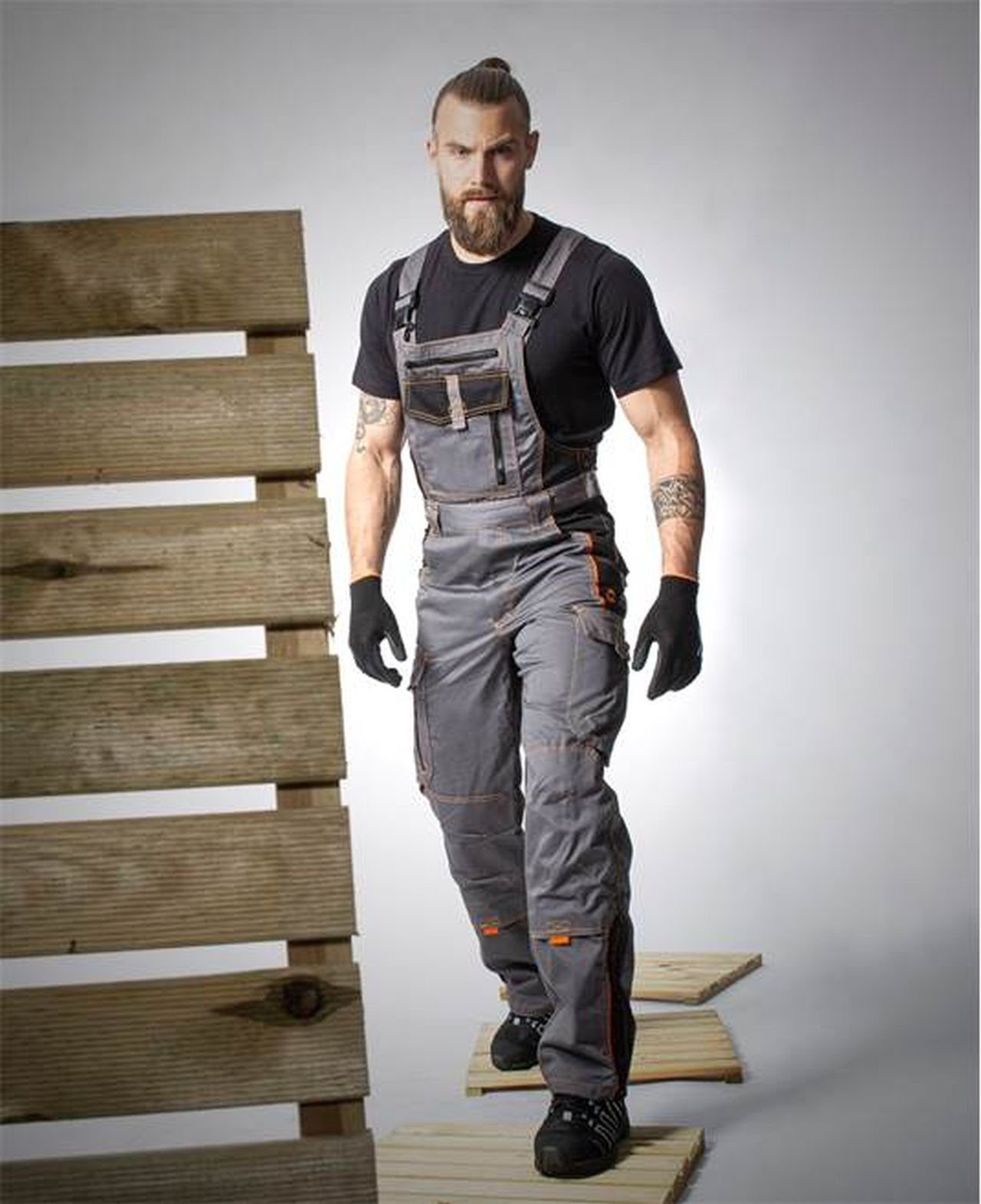 Ardon Safety Arbeitslatzhose Arbeitslatzhose Berufskleidung Arbeitshose Ardon grau – Bild 3 von 5