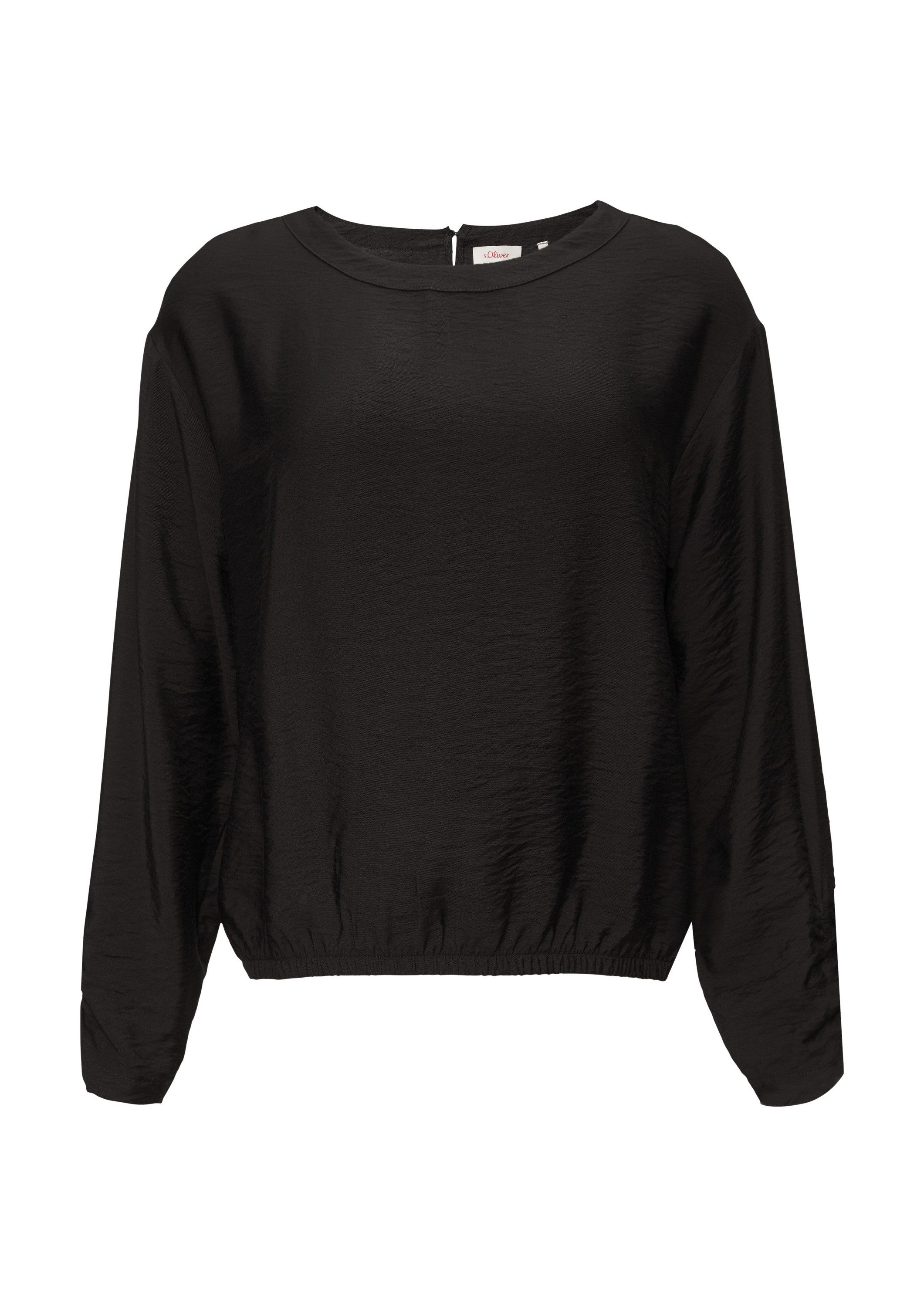 s.Oliver Langarmbluse Bluse Viskose-Bluse mit elastischem günstig online kaufen