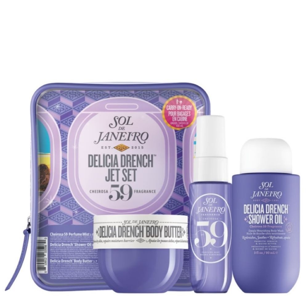 Hautpflege-Set Delícia Drench Jet Set