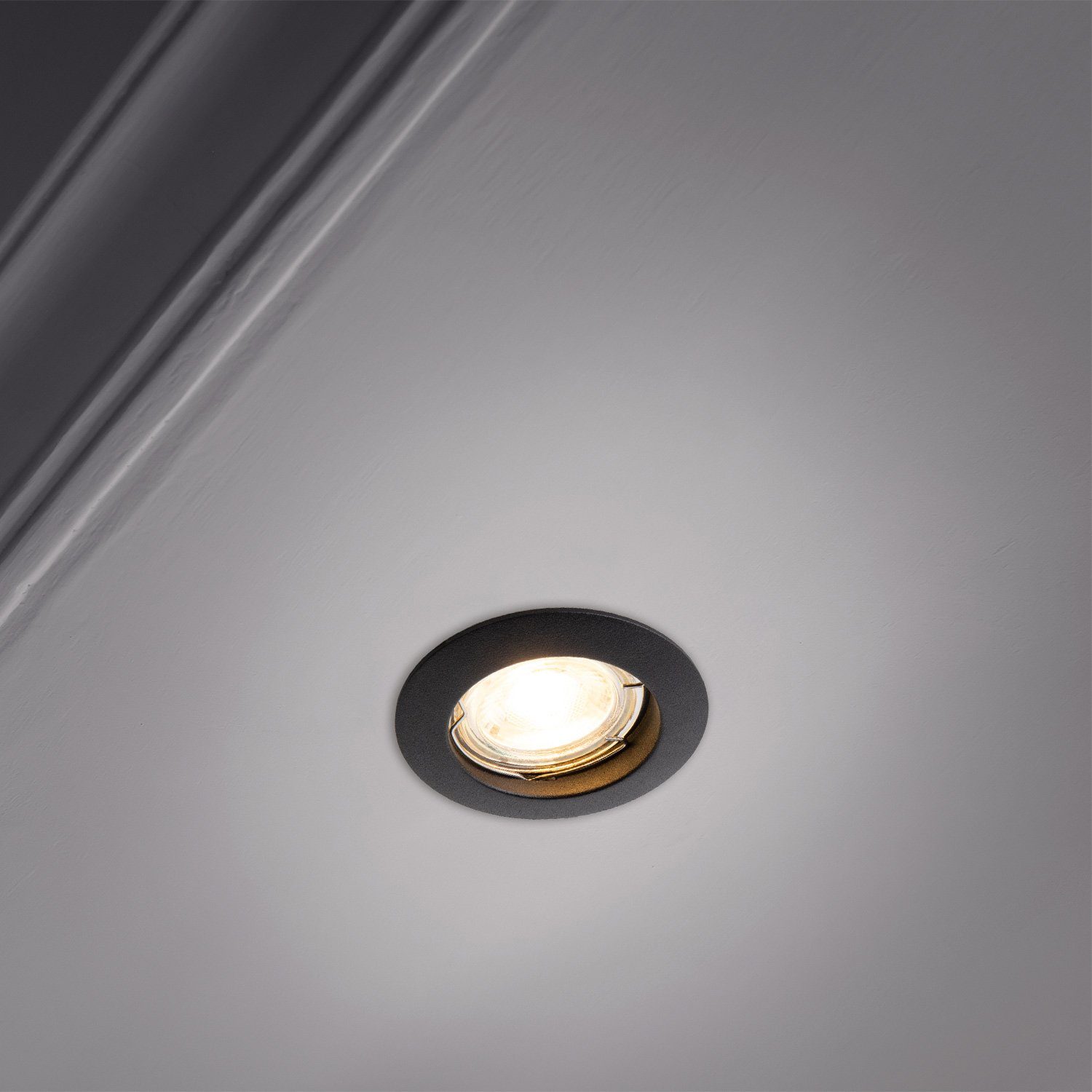 Paco Home Einbauleuchte Klara, ohne Leuchtmittel, Einbaustrahler Strahler Spotlight Unterbauleuchte Flach 6er Set GU10