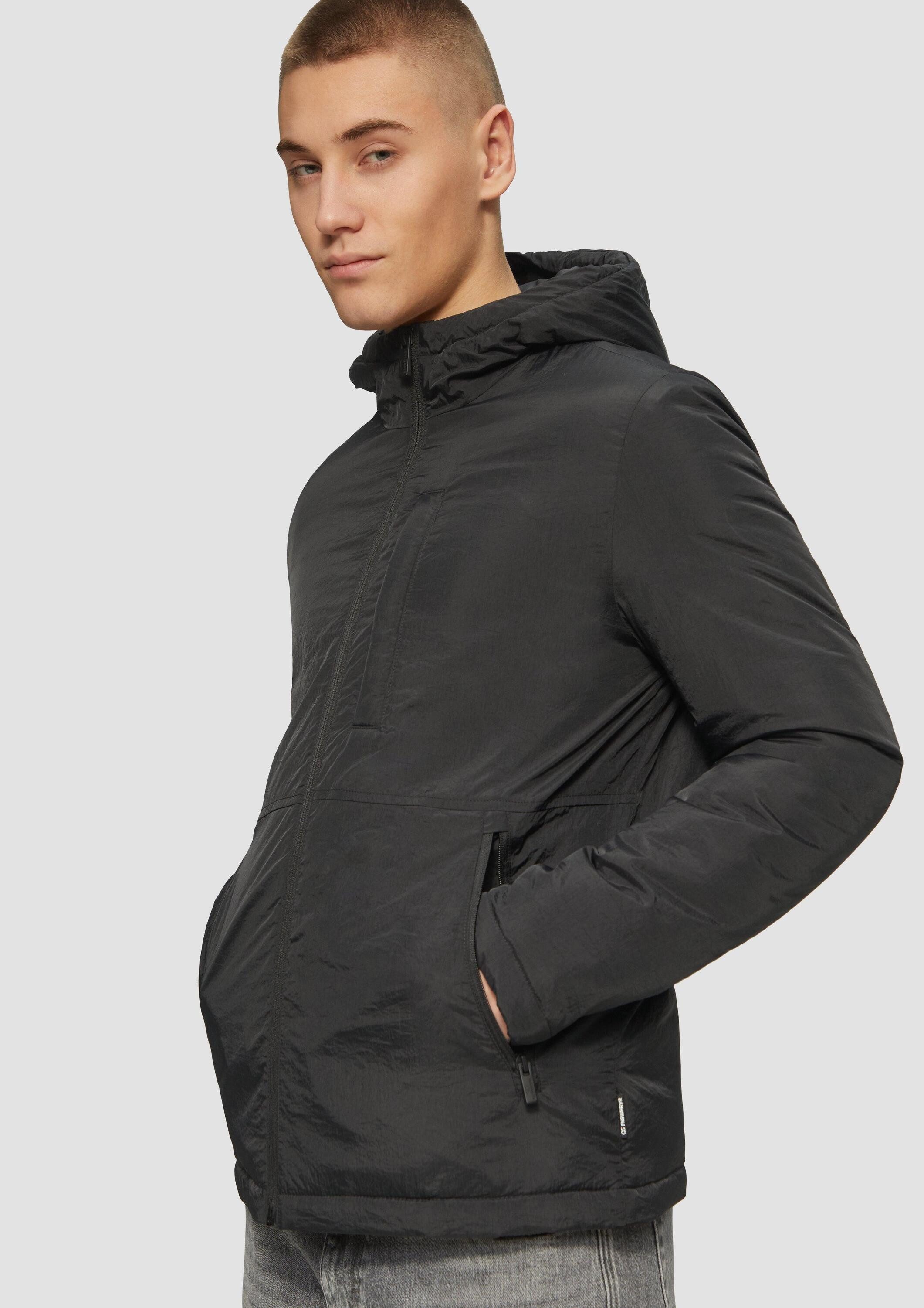 QS Funktionsjacke Outdoor-Jacke Wattierte Übergangsjacke mit Kapuze